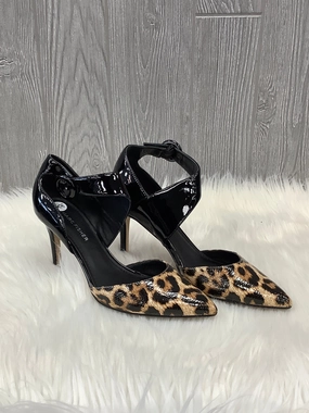 Shoes Heels Stiletto By Marc Fisher In Animal Print, Size: 8 Breathable Material Lace Up Style