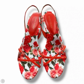 Bridal Wedding Heels Dress Pumps Shoes Heels Stiletto By Marc Fisher In Floral Print, Size: 10