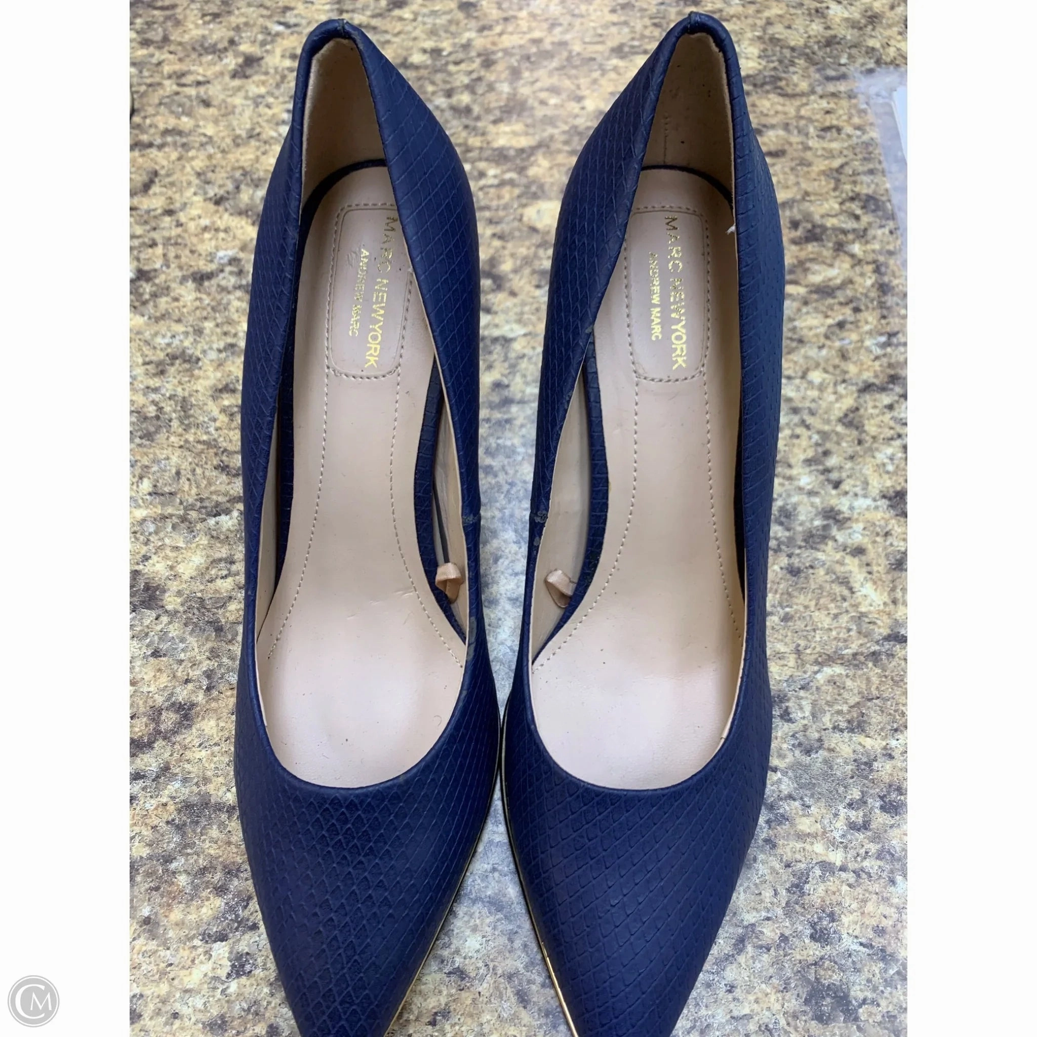 Shoes Heels Stiletto By Marc New York In Navy, Size: 8.5 synthetic leather Designer Stilettos
