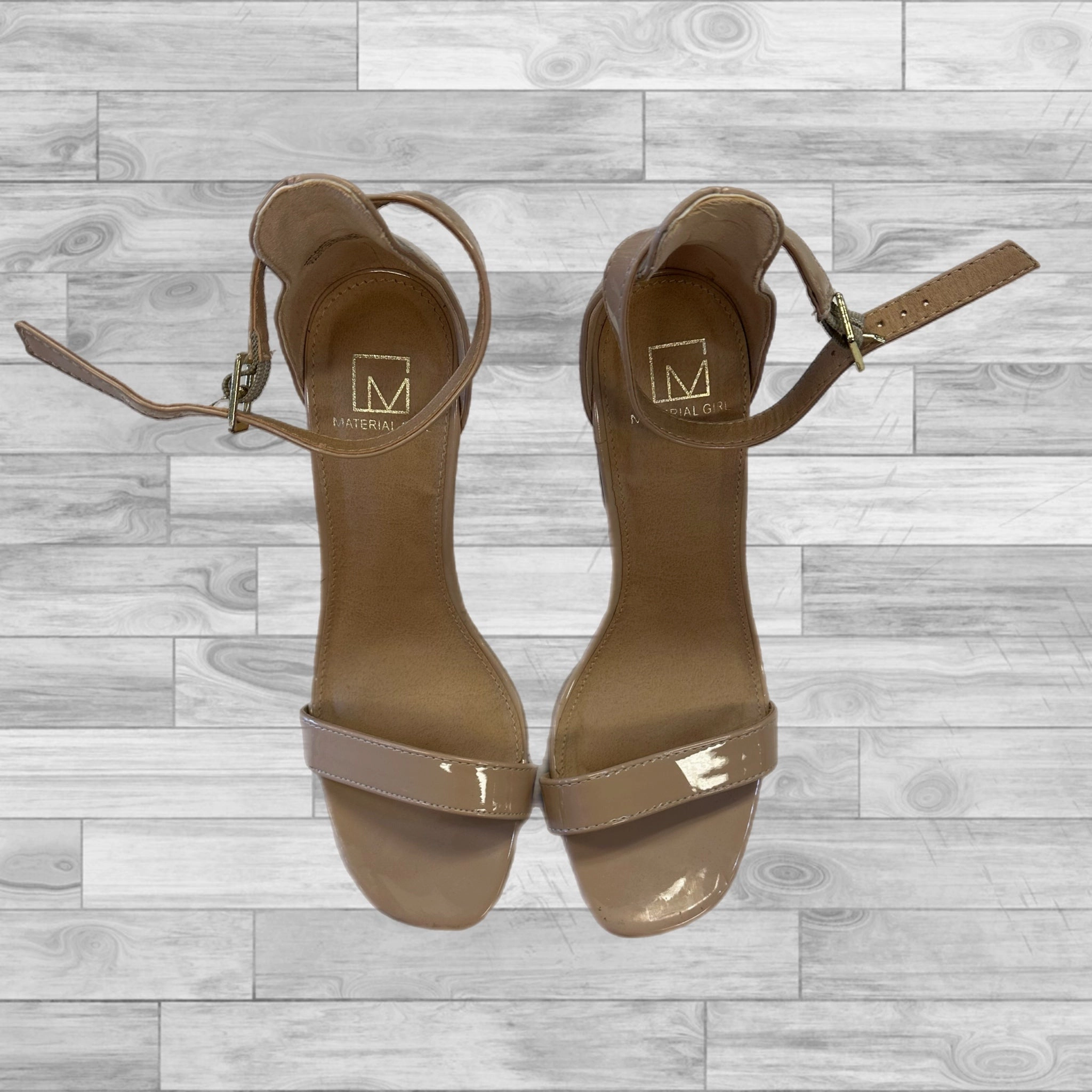 Chunky Heel Shoes Heels Stiletto By Material Girl In Tan, Size: 6.5