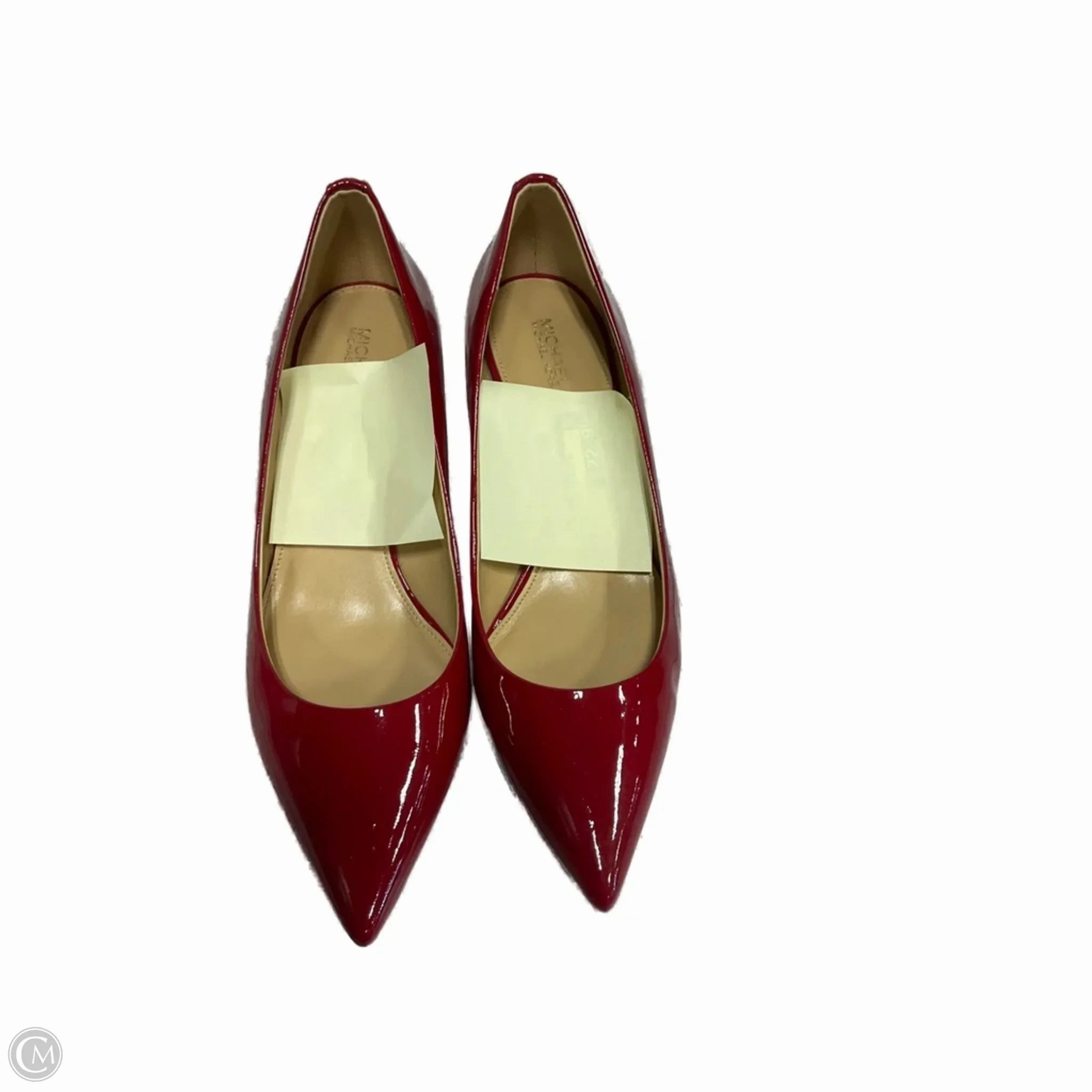 Open Toe Evening Pumps Zipper Closure Shoes Heels Stiletto By Michael By Michael Kors In Red, Size: 9