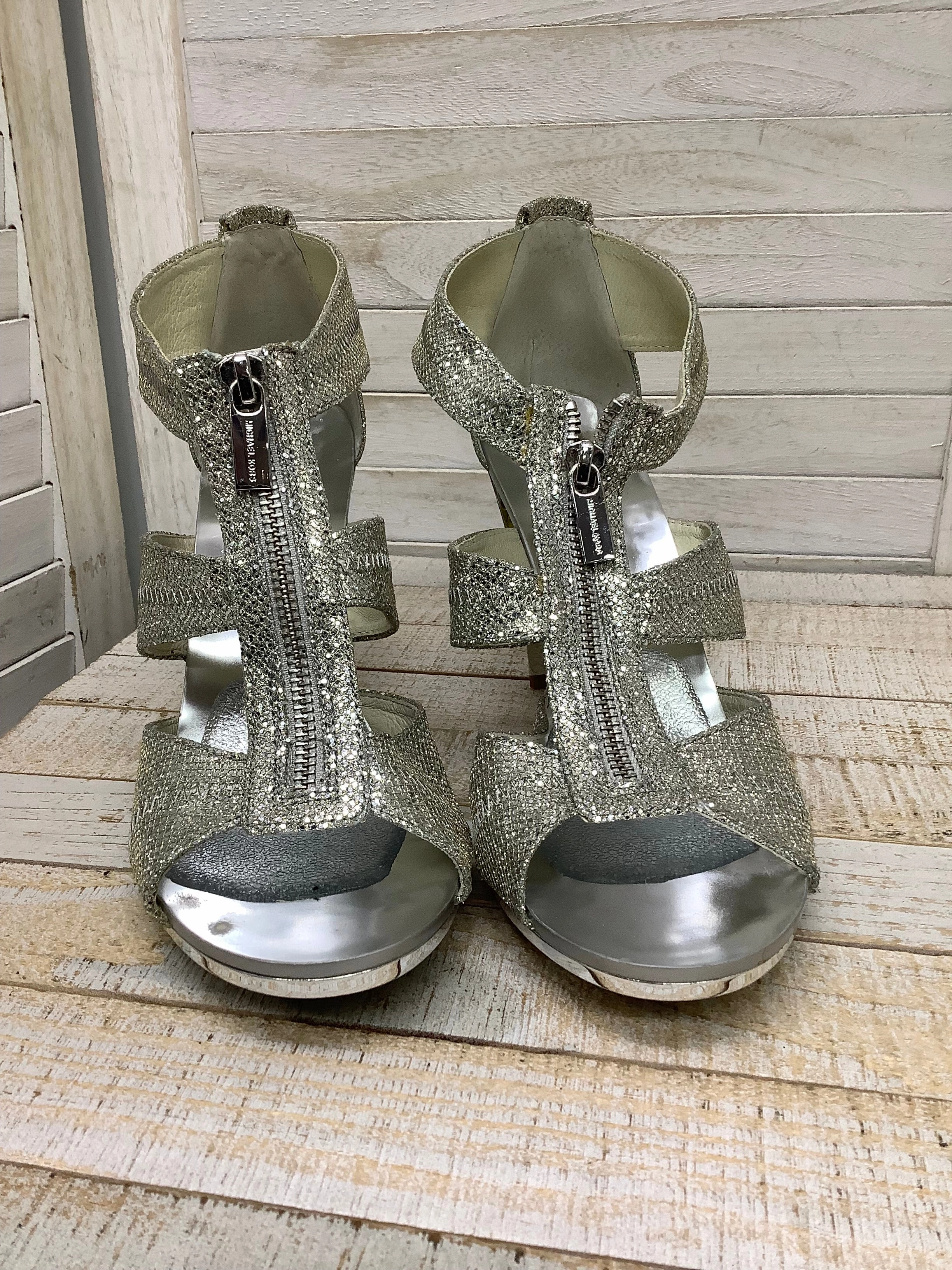 Comfy Footwear Shoes Heels Stiletto By Michael Kors In Silver, Size: 9.5