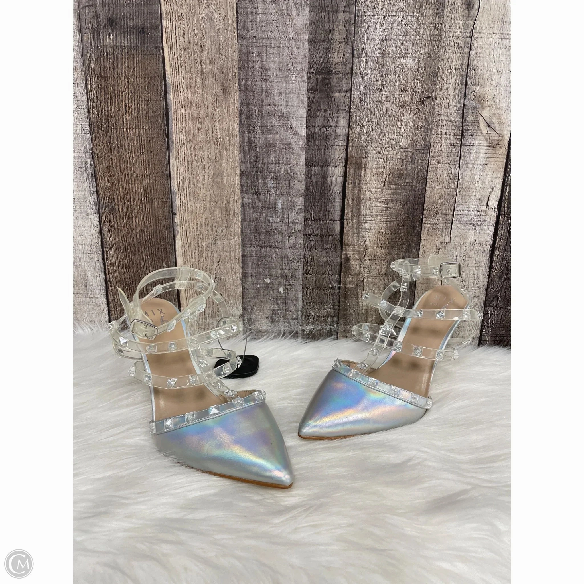 Elegant Shoes Heels Stiletto By Mix No 6 In Clear, Size: 8