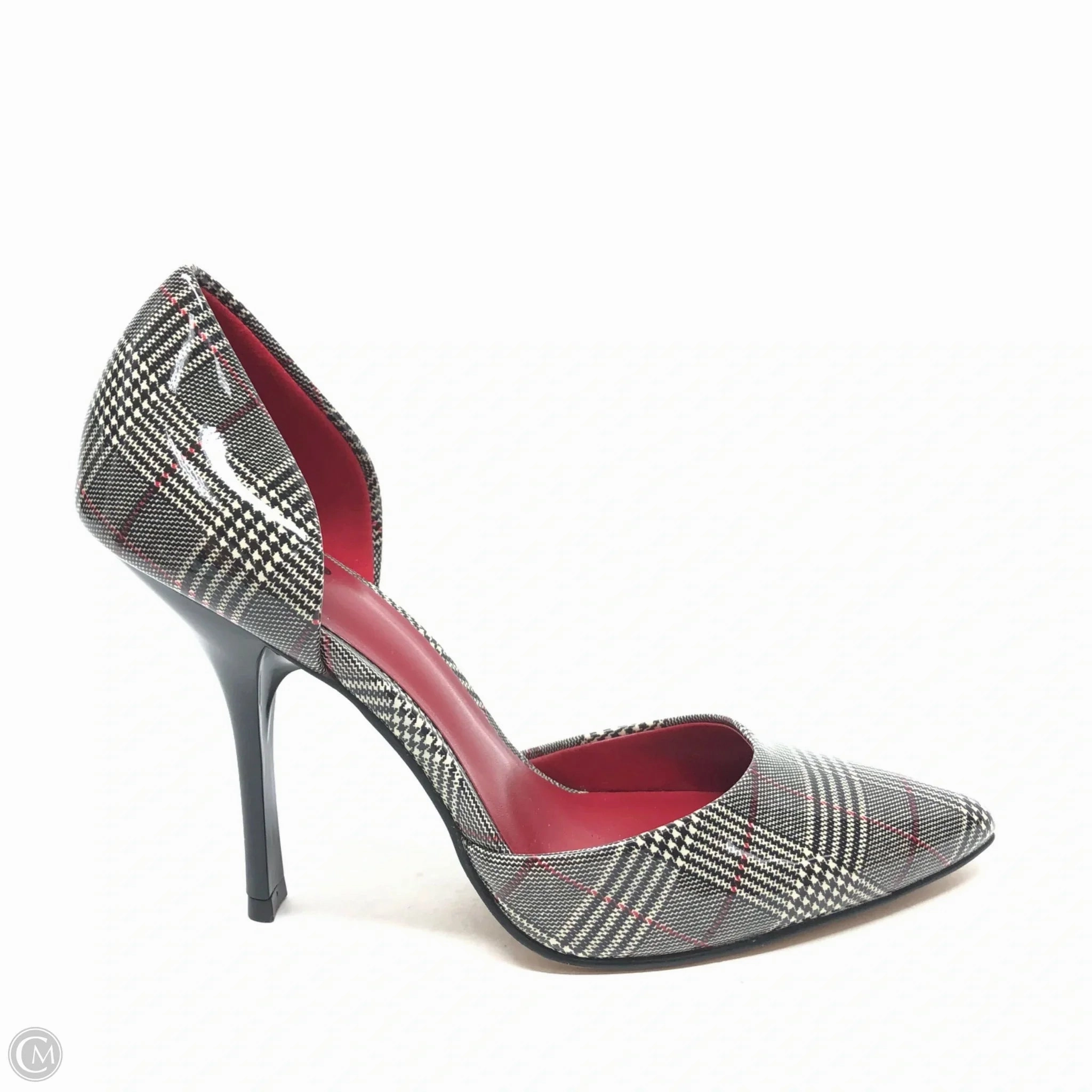 Plush Heels Shoes Heels Stiletto By Mix No 6 In Plaid Pattern, Size: 7
