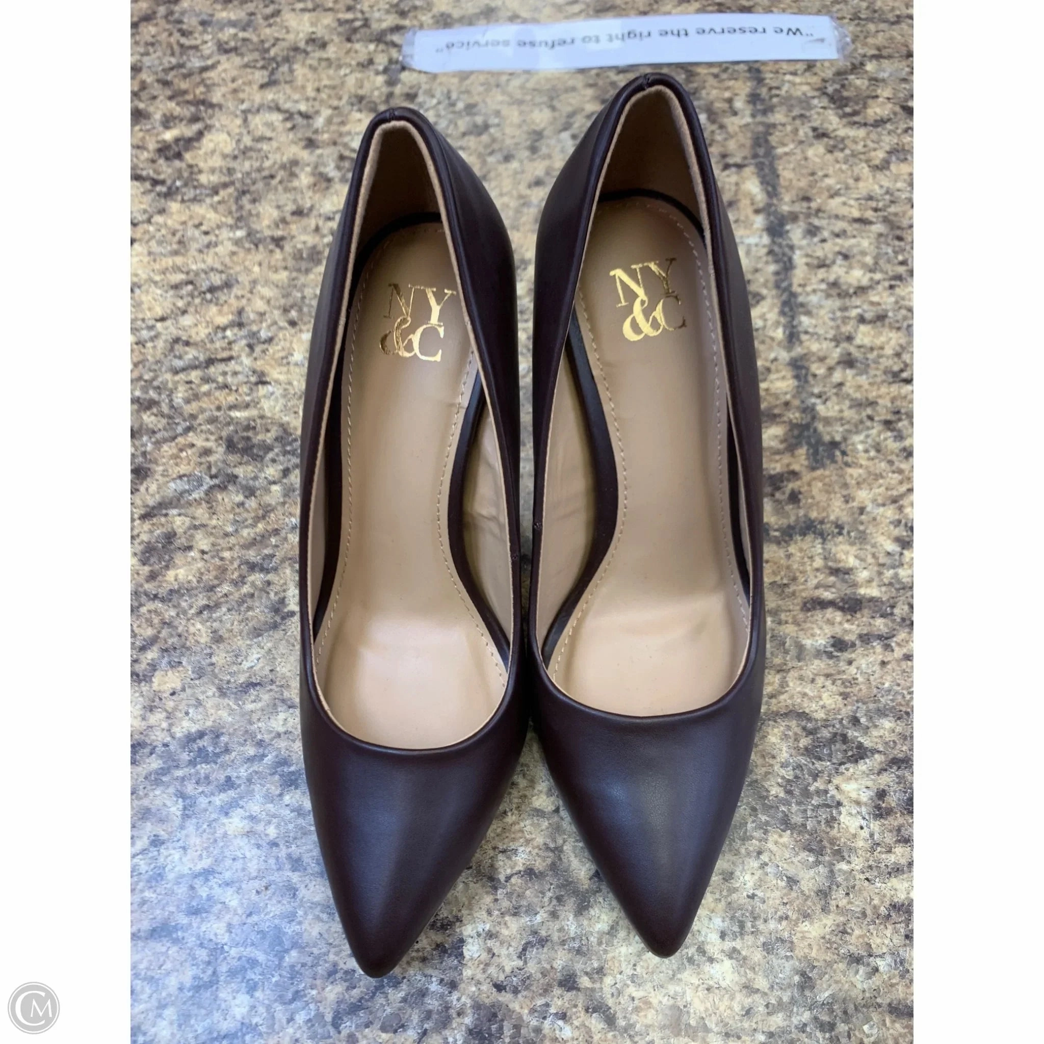 Classy High Heels Shoes Heels Stiletto By New York And Co In Brown, Size: 7.5