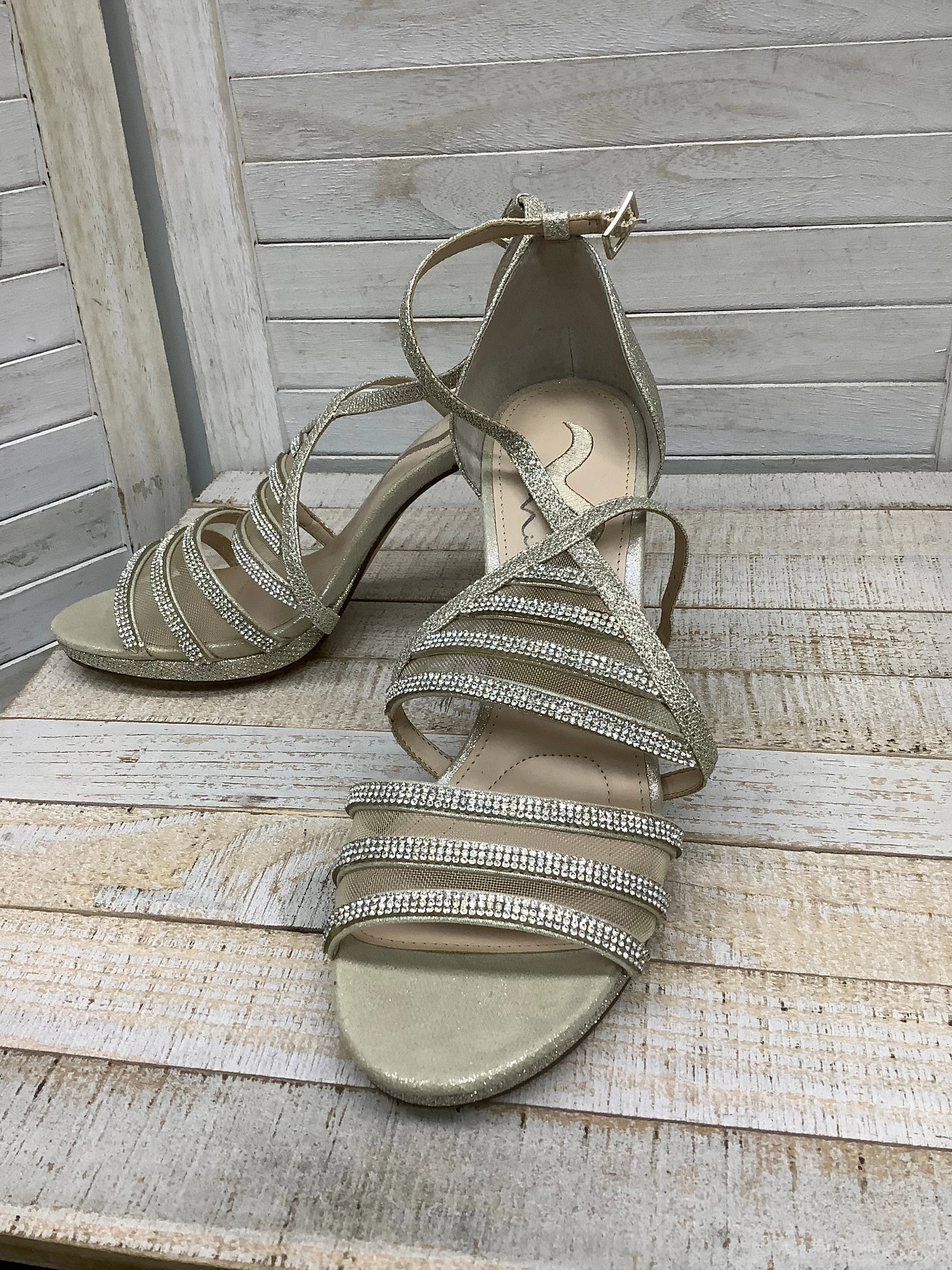 Shoes Heels Stiletto By Nina In Gold, Size: 9 Comfortable Design Foot Protection