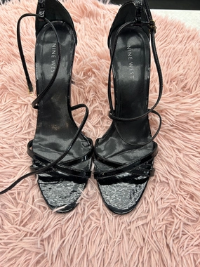 Stretchable Shoes Heels Stiletto By Nine West In Black, Size: 9