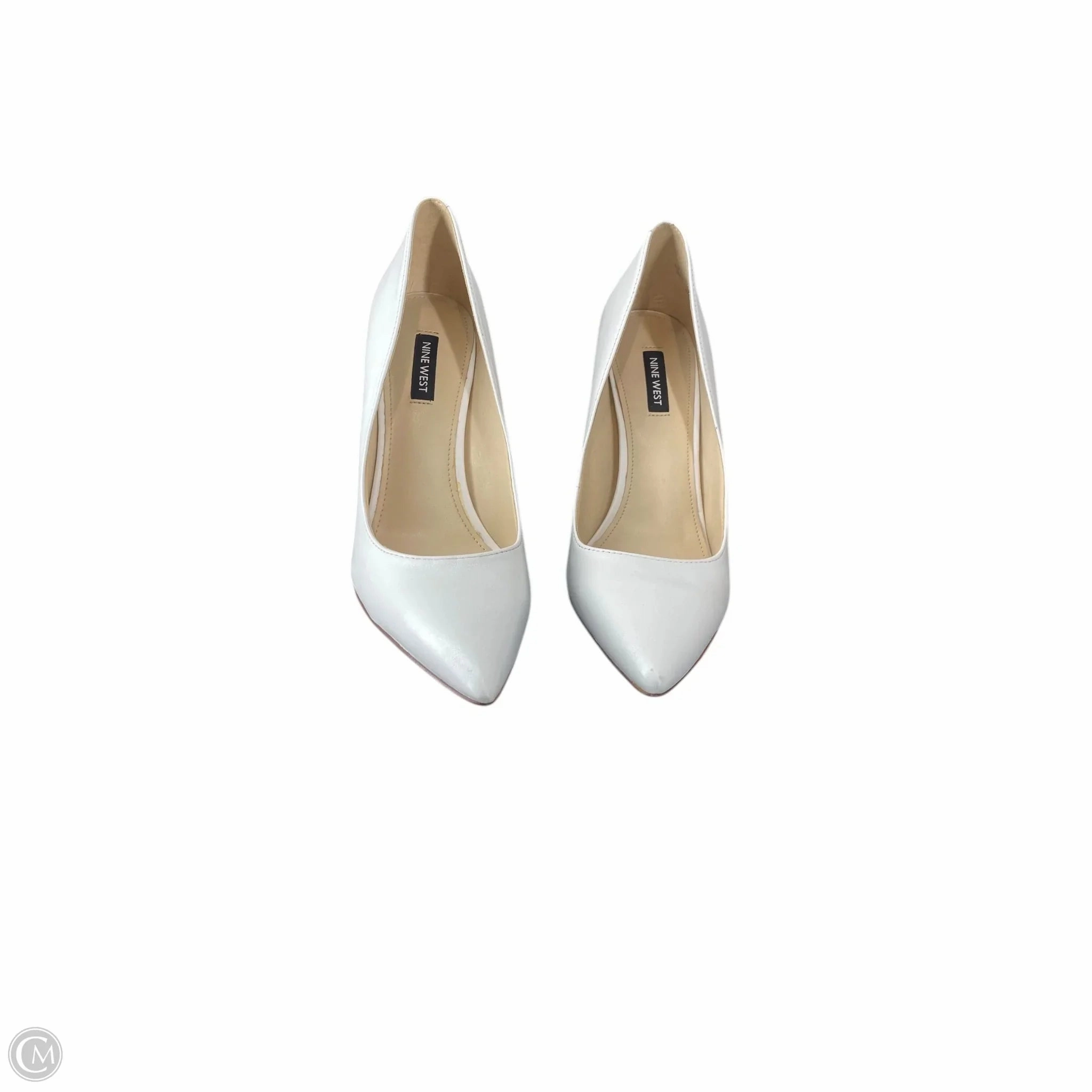 Shoes Heels Stiletto By Nine West In White, Size: 9.5 Narrow Fit Bridal Shoes with Embellishments