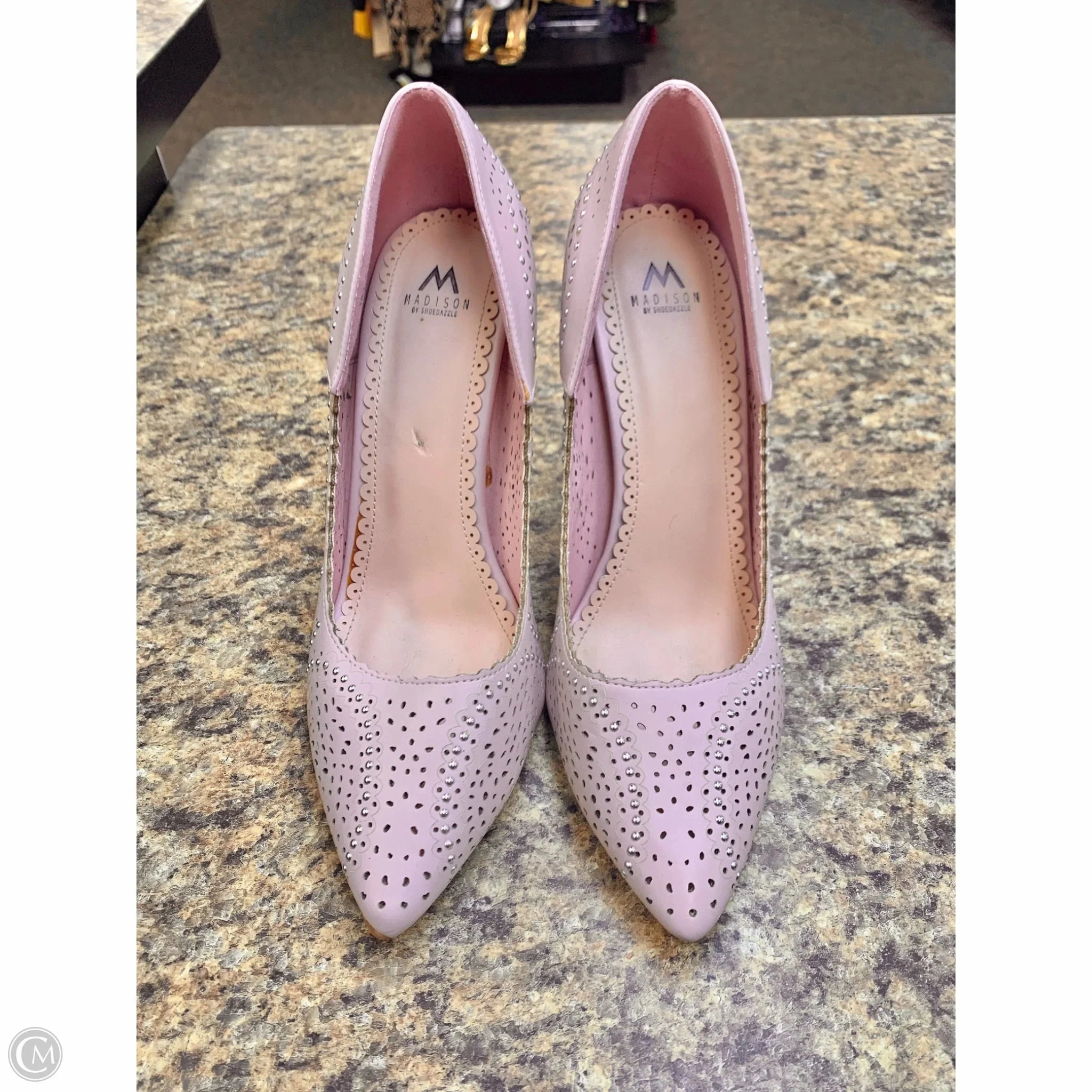 Wide Strap Heels Timeless Footwear Shoes Heels Stiletto By Shoedazzle In Pink, Size: 10