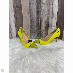Shoes Heels Stiletto By Shoedazzle In Yellow, Size: 8.5 Natural Material Wedding Shoes