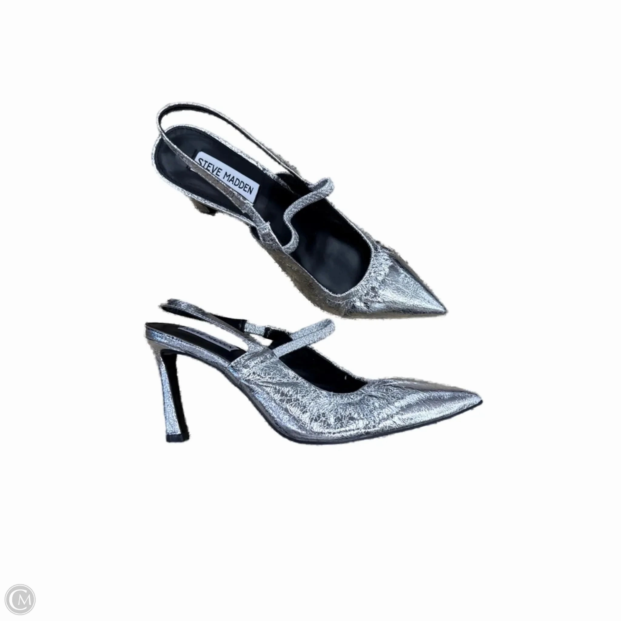 Shoes Heels Stiletto By Steve Madden In Silver, Size: 9 Tuxedo Heels