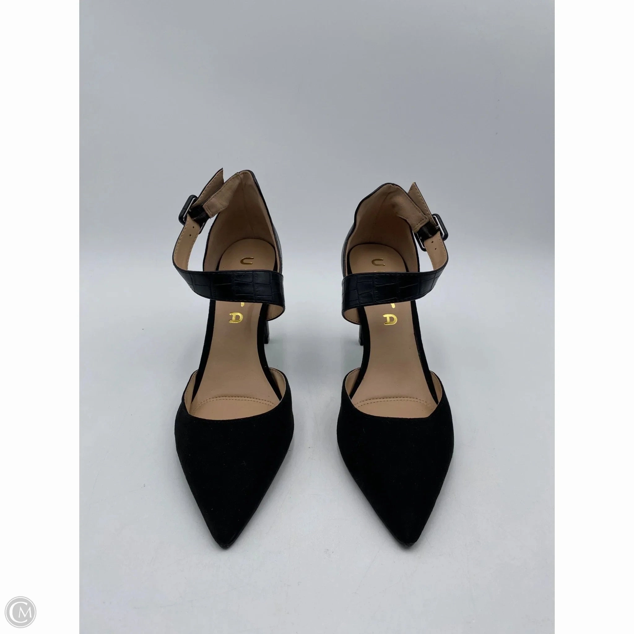 Padded Shoes Heels Stiletto By Unisa In Black, Size: 8.5