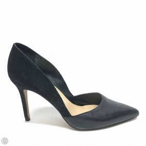 Ventilated Medium Heel Shoes Heels Stiletto By Vince Camuto In Black, Size: 9