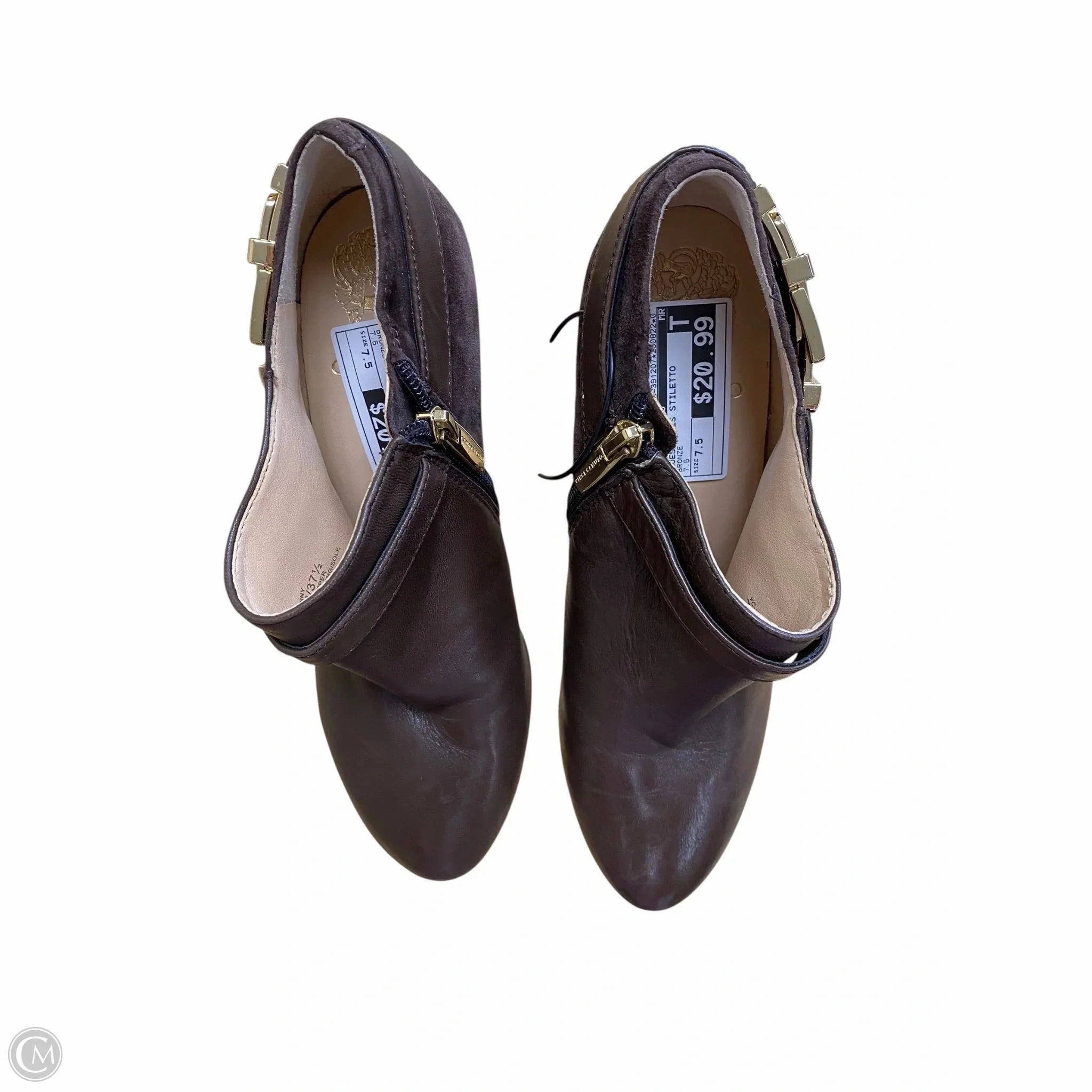 Winter Pumps Shoes Heels Stiletto By Vince Camuto In Bronze, Size: 7.5