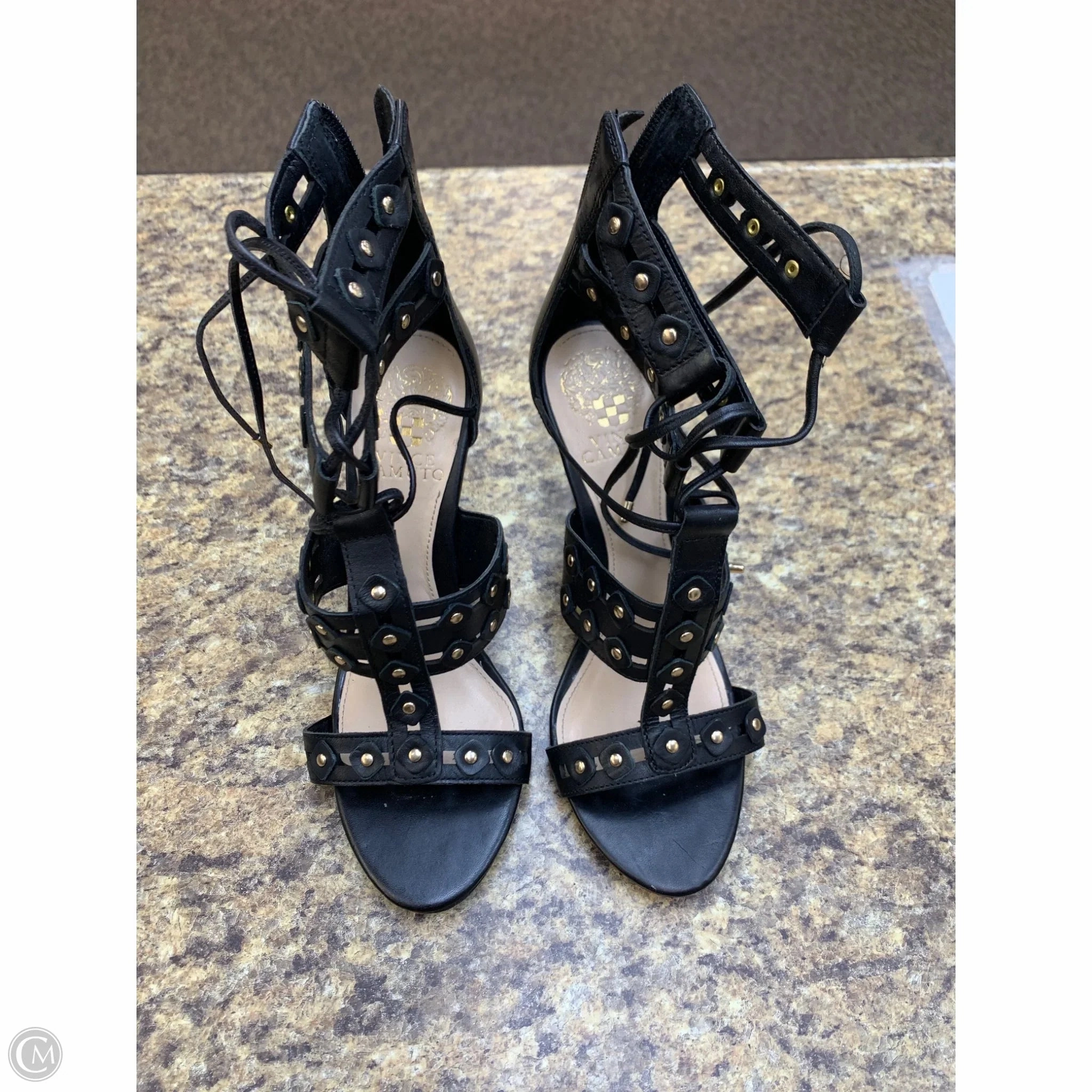Comfort Cushion Wedding Shoes Shoes Heels Stiletto By Vince In Black, Size: 7.5
