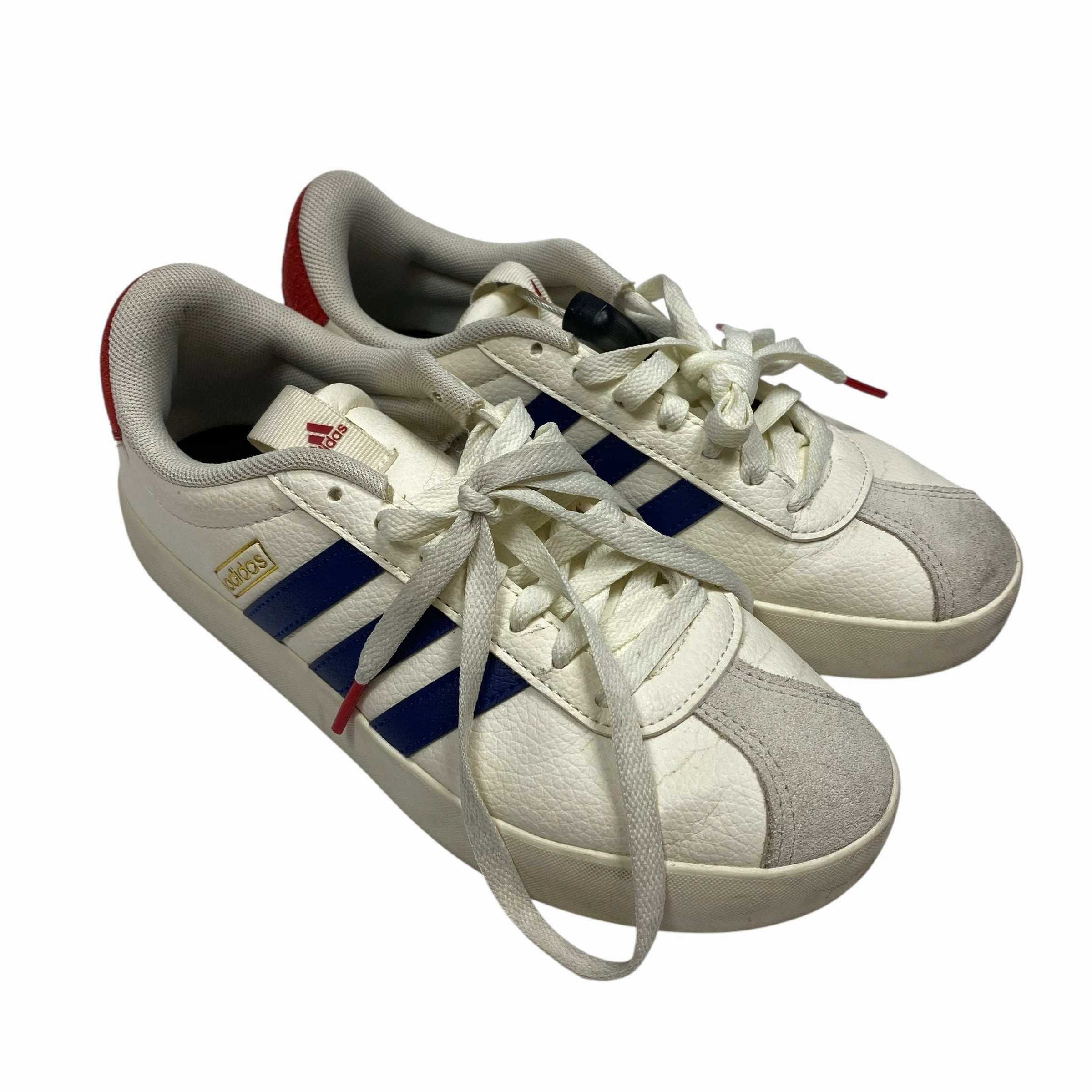 Breathable Form Shoes Sneakers By Adidas In Blue & Cream, Size:6.5