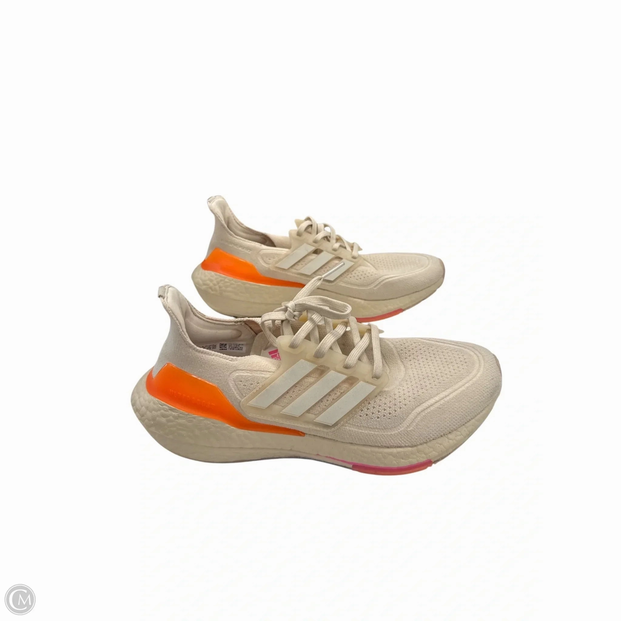 Shoes Sneakers By Adidas In Cream & Orange, Size: 10 Shock-absorbent materials Breathable Weave