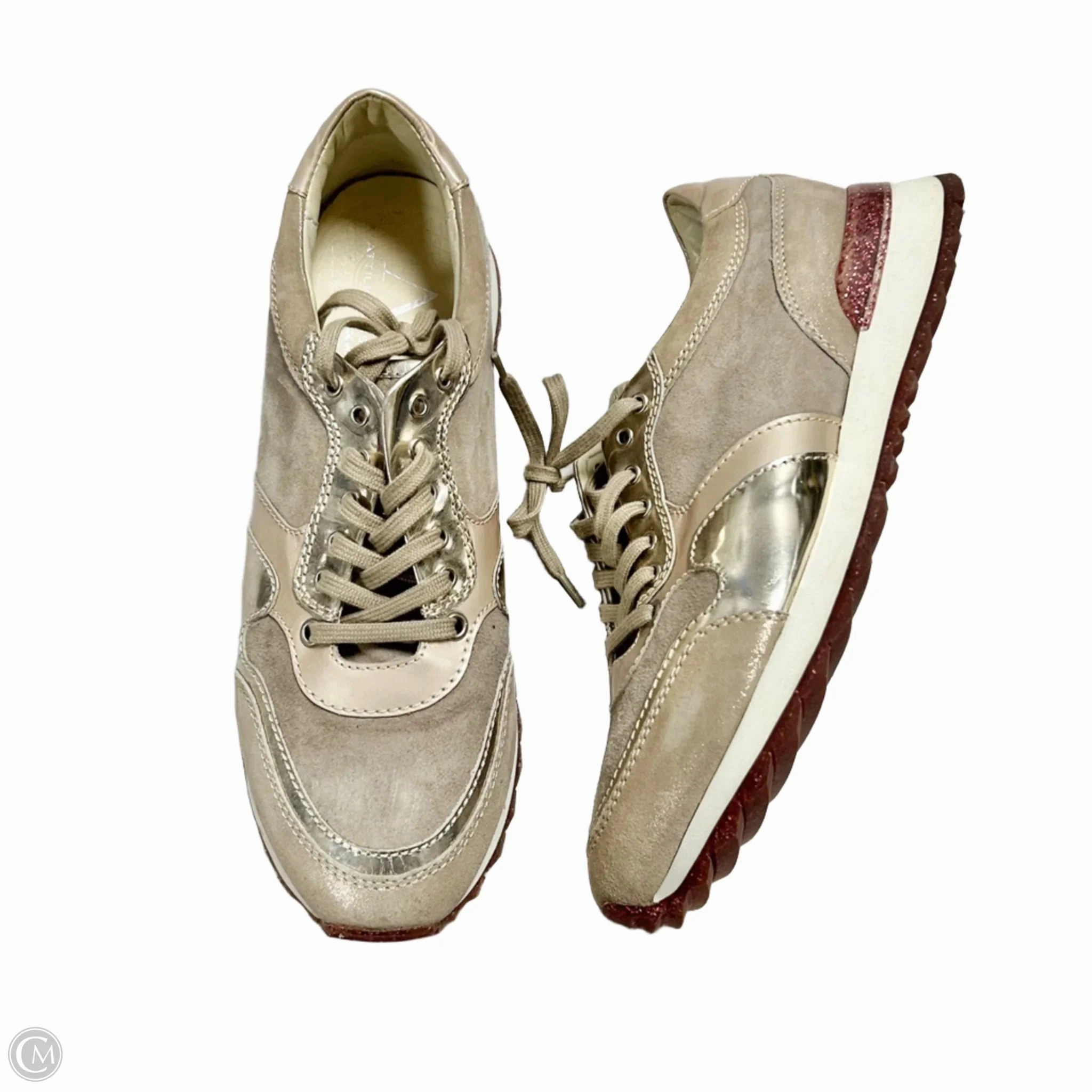 Shoes Sneakers By Agl In Tan, Size: 9 All-day style