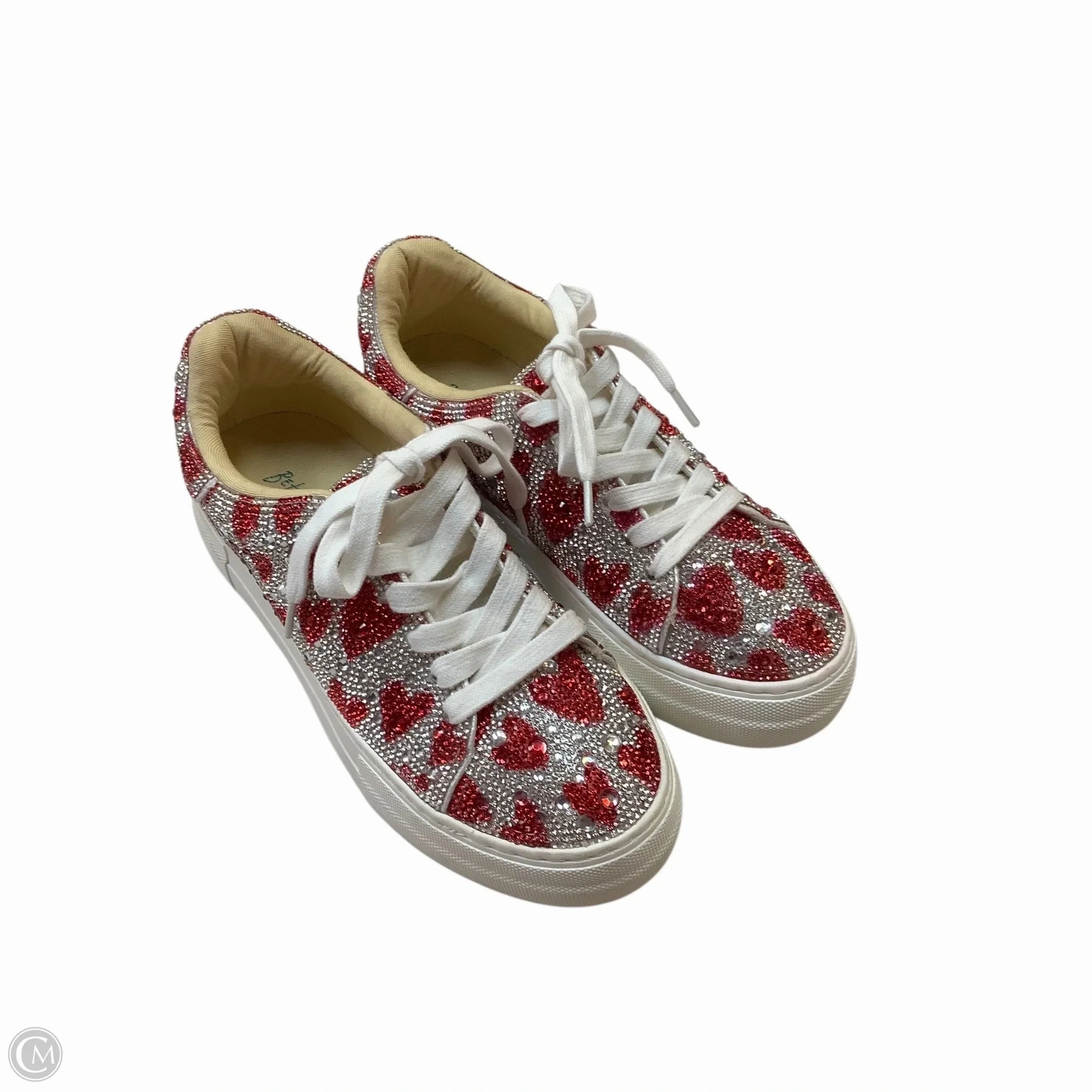 Shoes Sneakers By Betsey Johnson In White, Size: 6 Rubber Composite Hybrid style