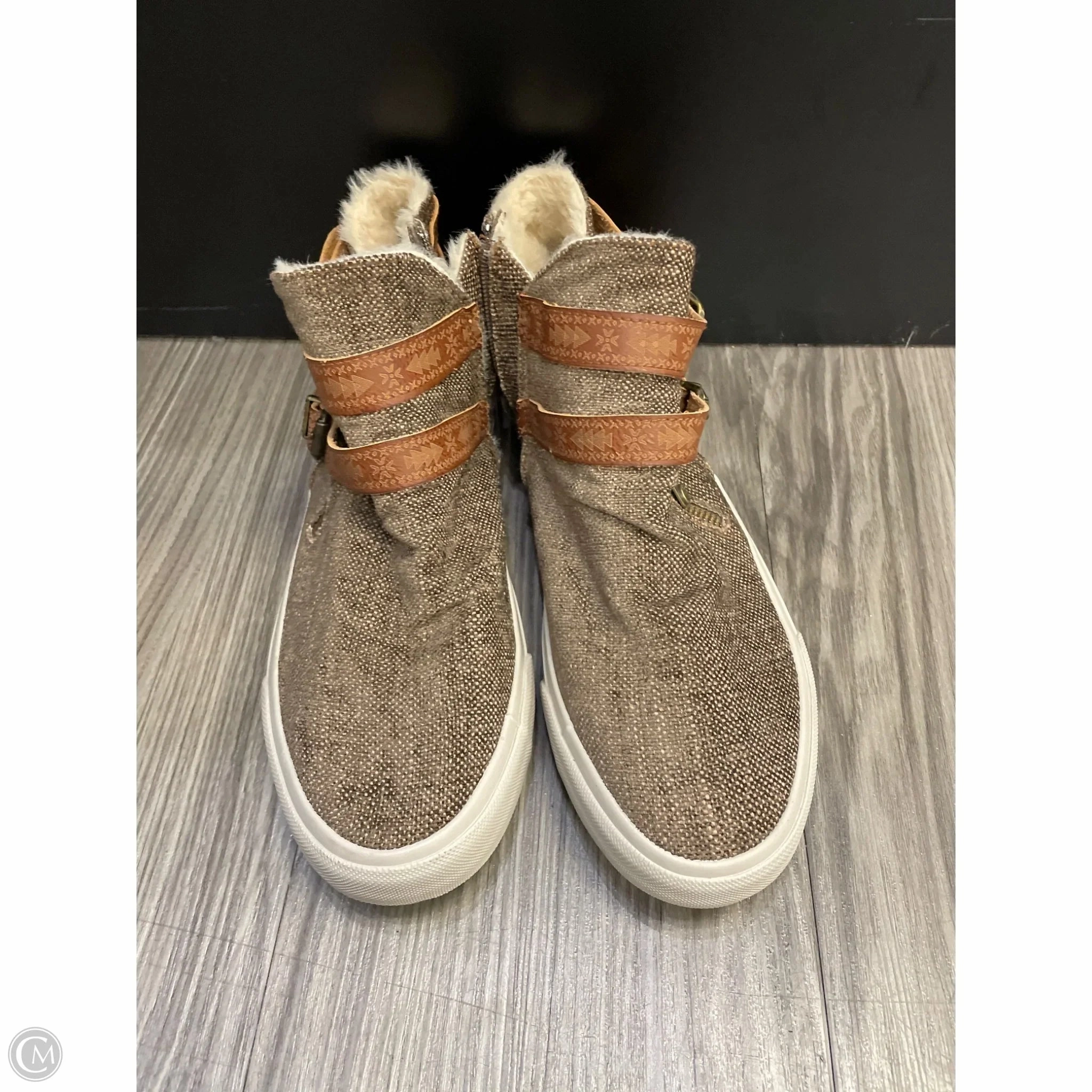 Stylish Stripes Anti Odor Technology Shoes Sneakers By Blowfish In Brown, Size: 10