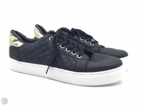 Casual Design Sport Inspired Shoes Sneakers By Clothes Mentor In Black & Gold, Size: 9