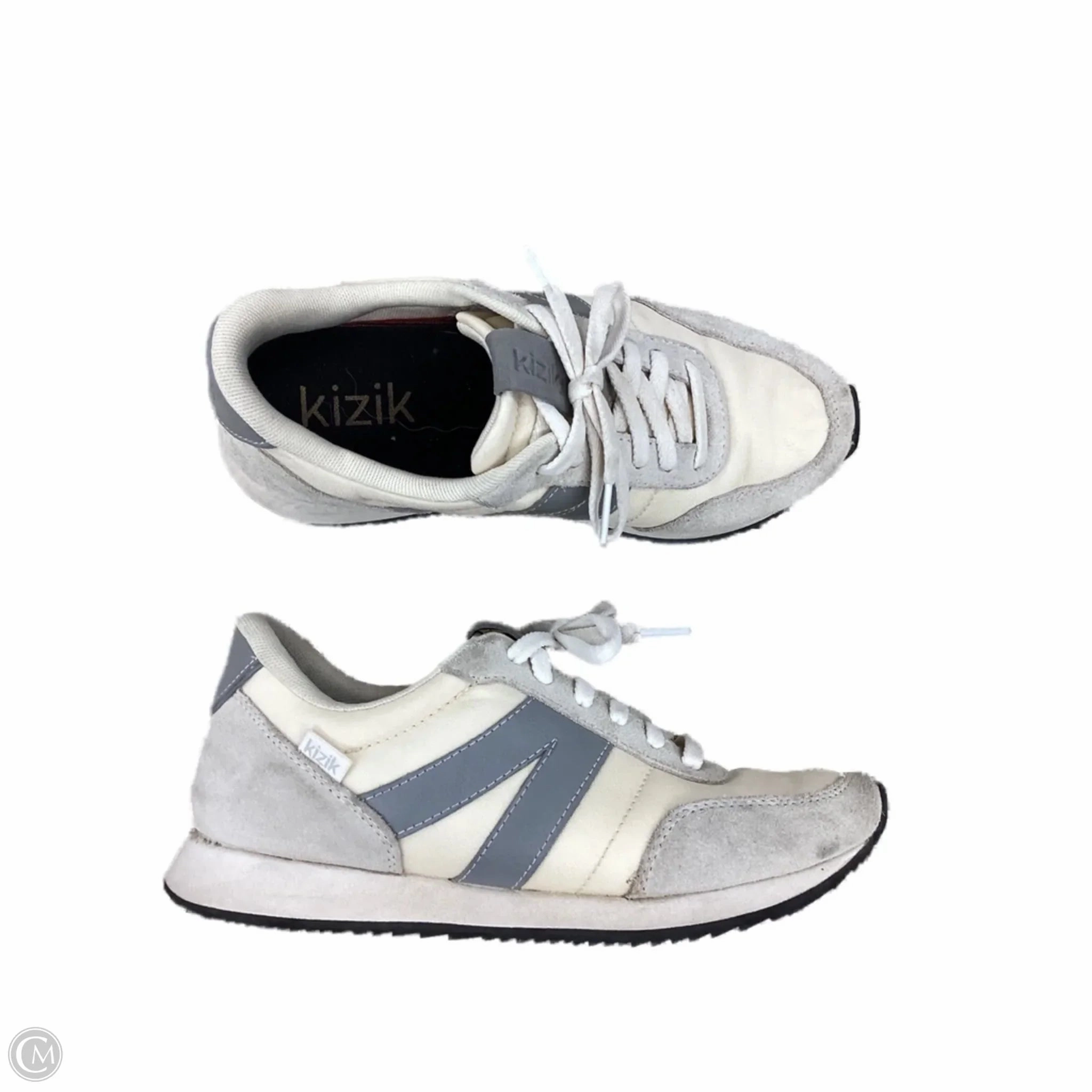 Dynamic Flex Zones Shoes Sneakers By Clothes Mentor In Cream & Grey, Size: 7.5