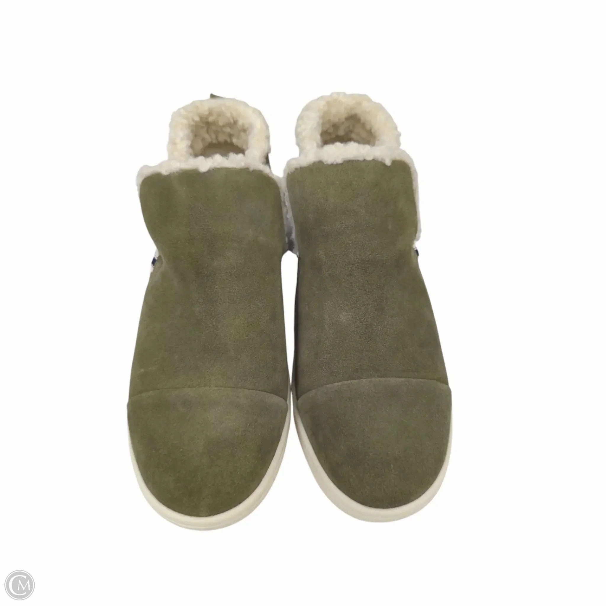 Gusseted Tongue Shoes Sneakers By Clothes Mentor In Green, Size: 9