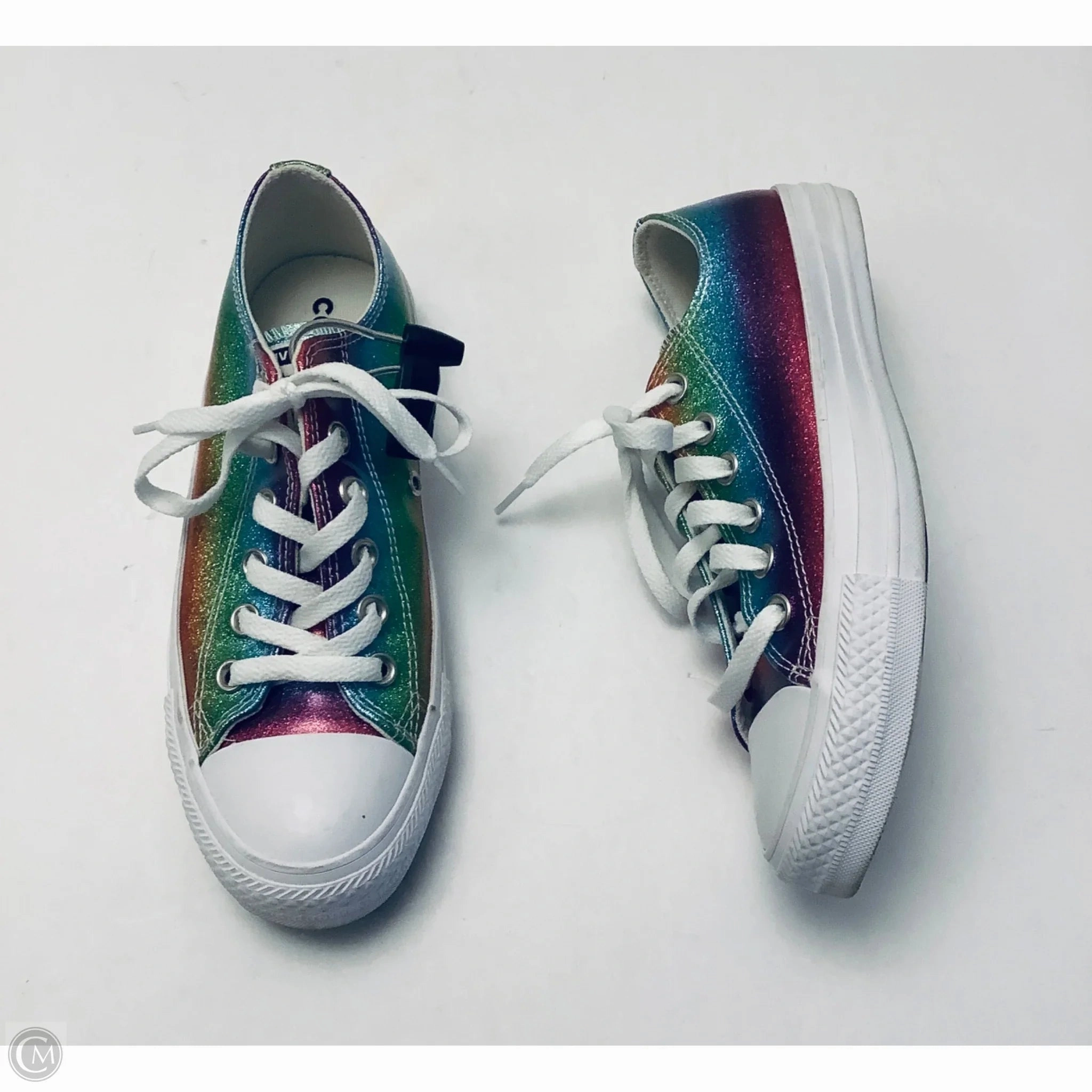 Traction Control Shoes Sneakers By Converse In Rainbow Print, Size: 7