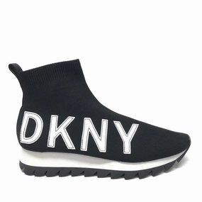 Breathable Use Abrasion Resistant Material Shoes Sneakers By Dkny In Black & White, Size: 9.5