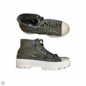 Shoes Sneakers By Gola In Green & Tan, Size: 8 Flat Surface