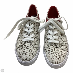 Shoes Sneakers By Guess In Gold & White, Size: 8.5 Anatomical Toe Box