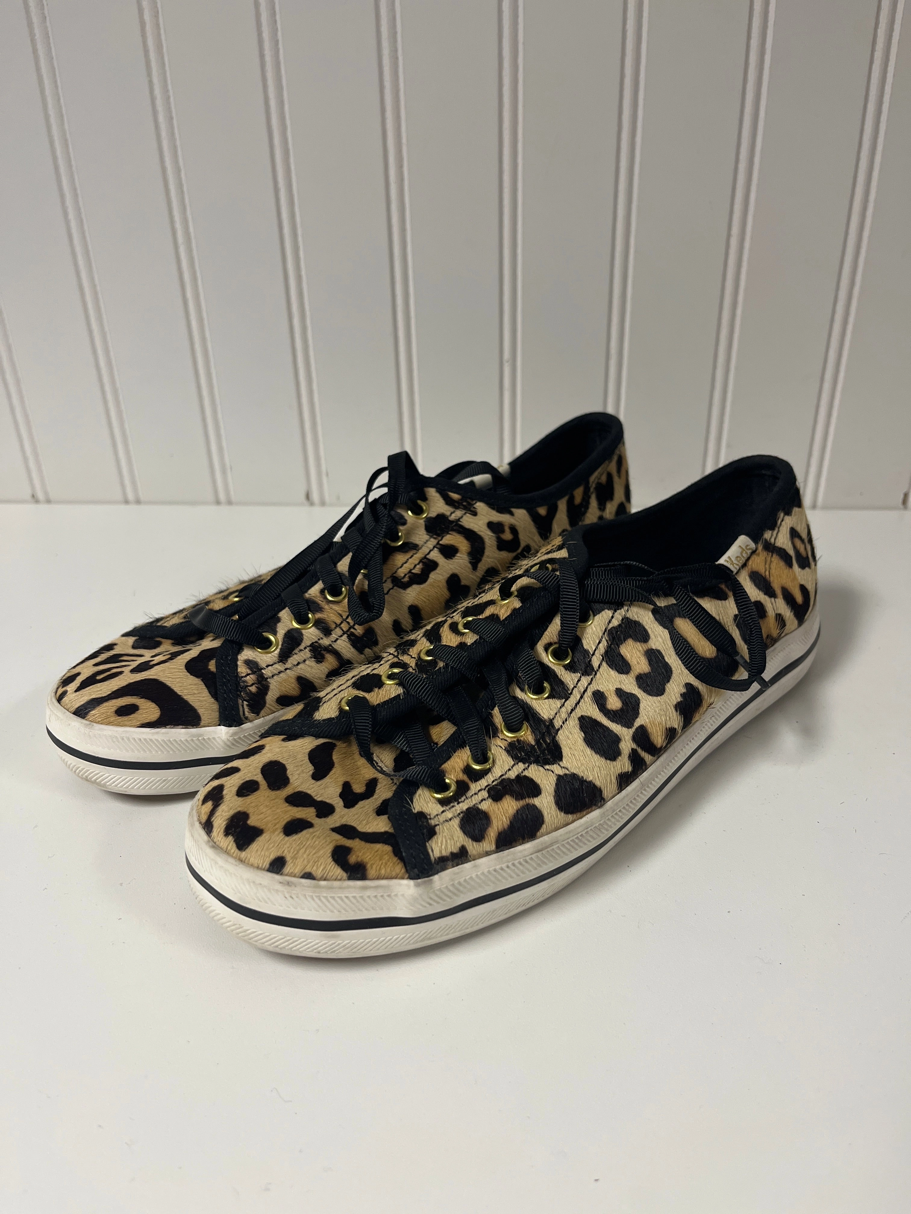 High Ankle Shoes Sneakers By Keds In Leopard Print, Size: 6