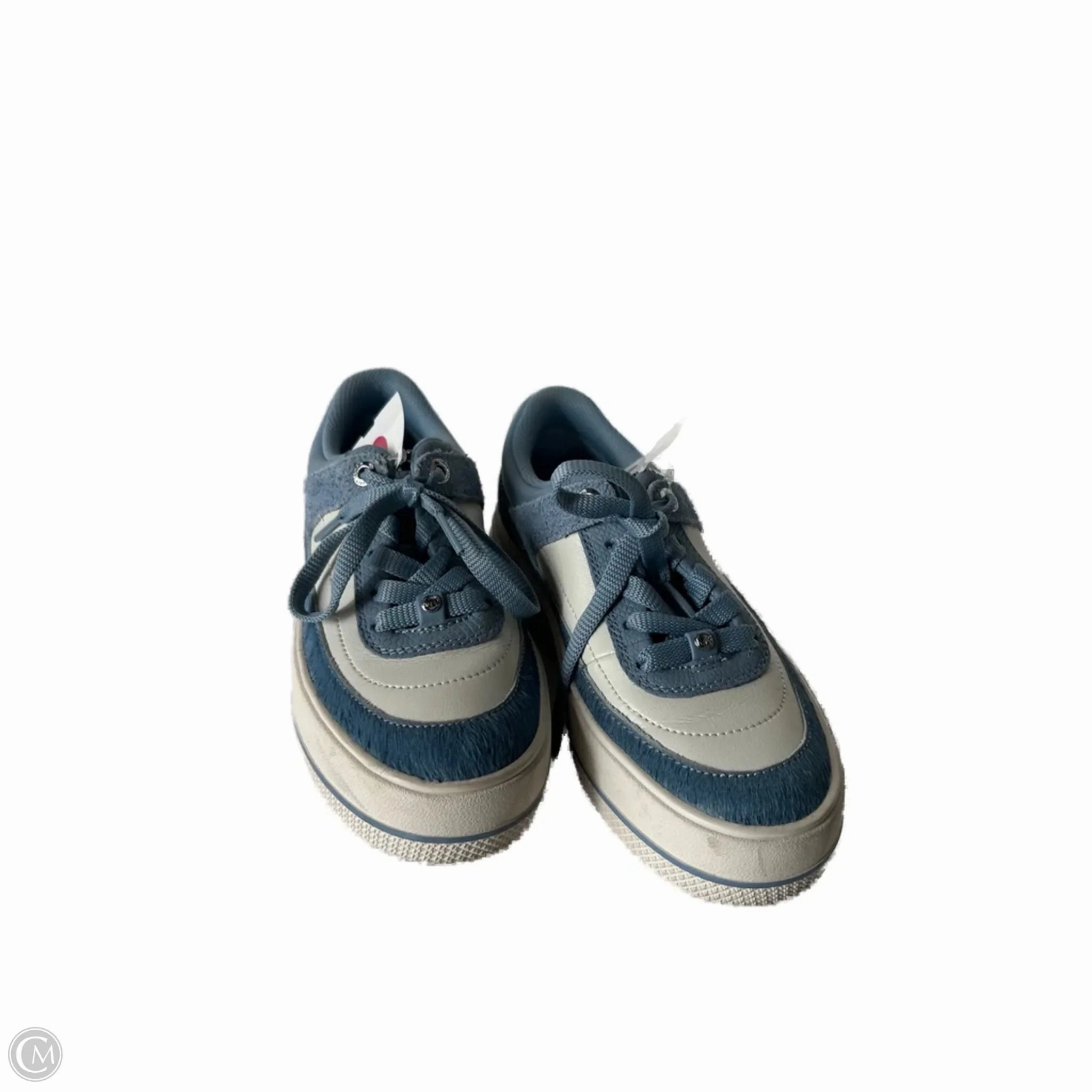 Multi Layer Insole Flat Sole Shoes Sneakers By Michael By Michael Kors In Blue & White, Size: 5.5