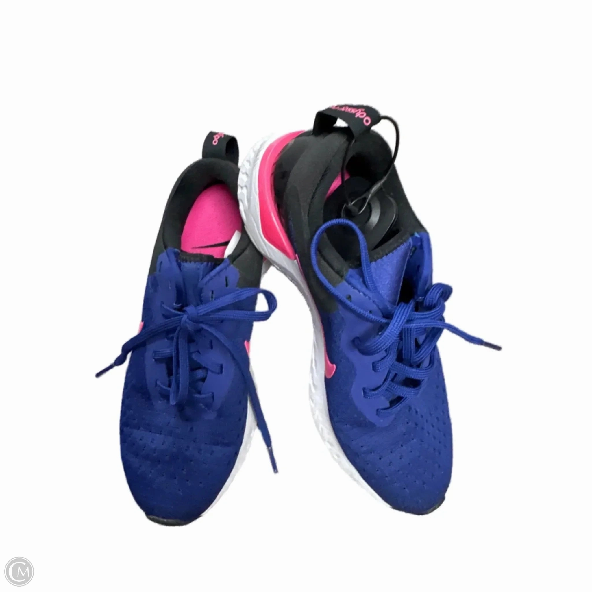 Flexible Grooves Cross Motion Shoes Sneakers By Nike In Blue & Pink, Size: 6