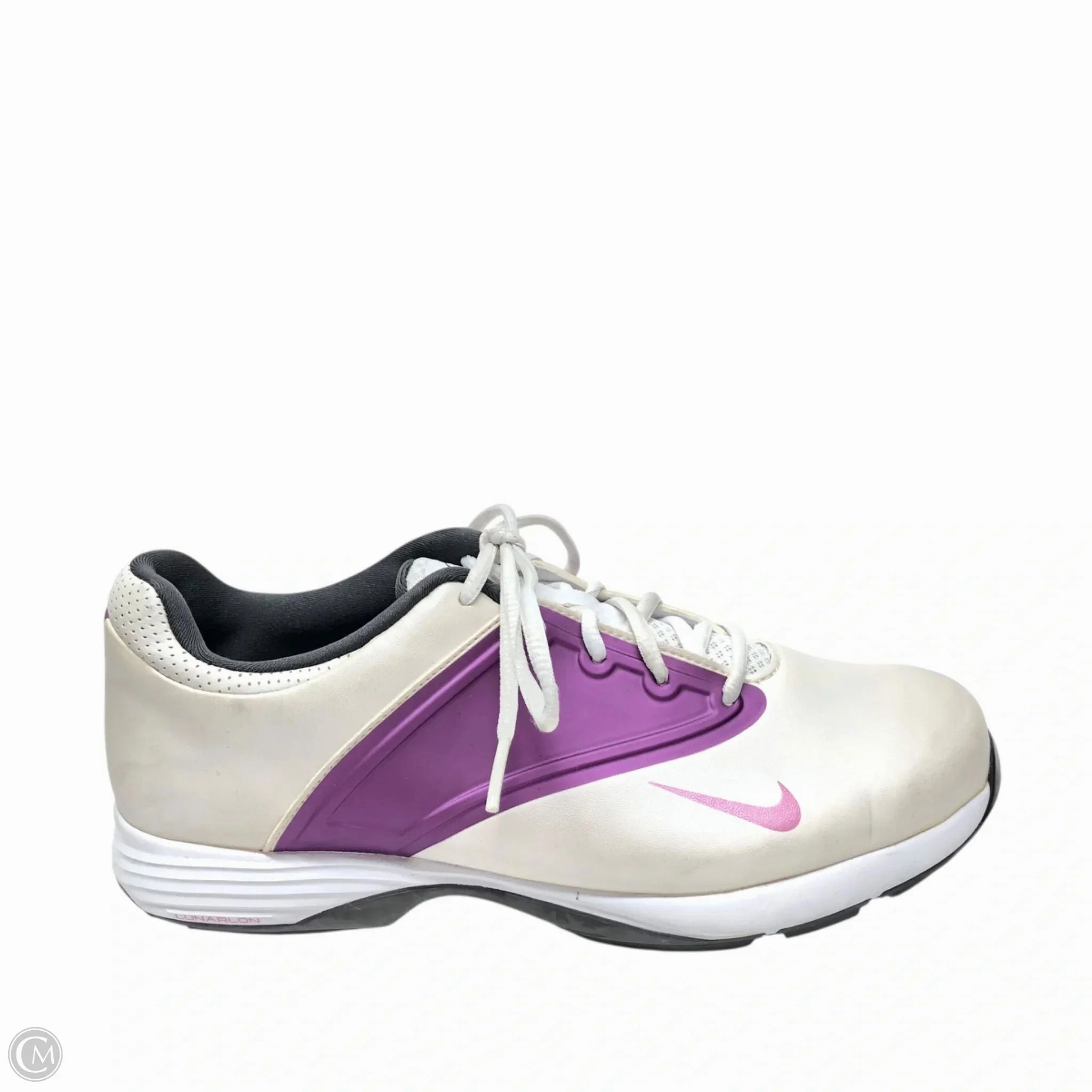 Shoes Sneakers By Nike In Cream & Purple, Size: 7.5 Stable Motion Air Circulation System