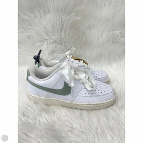 Shoes Sneakers By Nike In Green & White, Size: 6.5 Thickened Midsole Cushioned Design