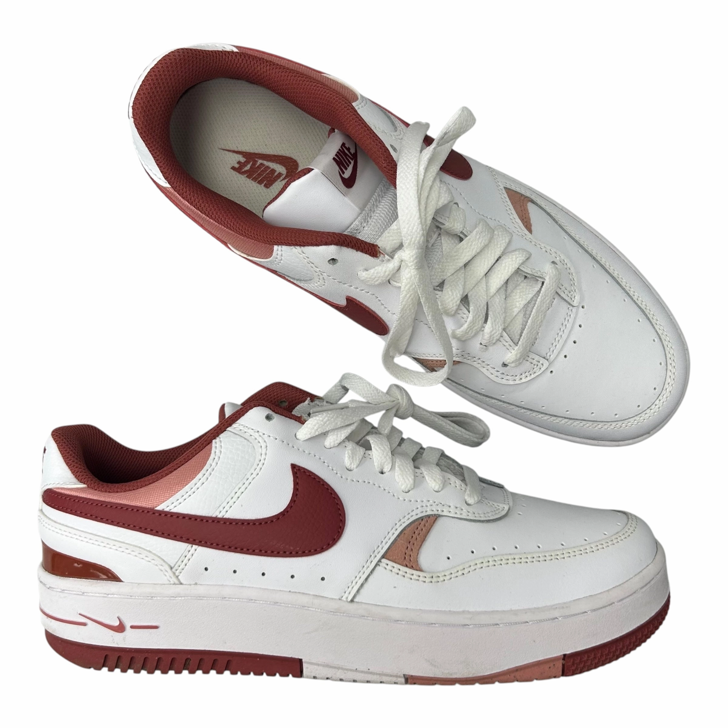 Hyper Durable Outsole Multi directional traction Shoes Sneakers By Nike In Pink & White, Size:10.5