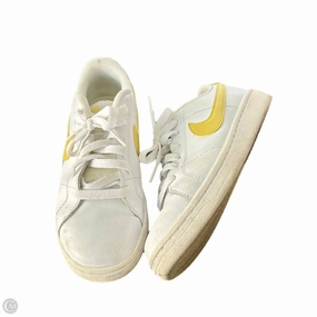 Cushioned Midsole Technology Shoes Sneakers By Nike In White & Yellow, Size: 6.5