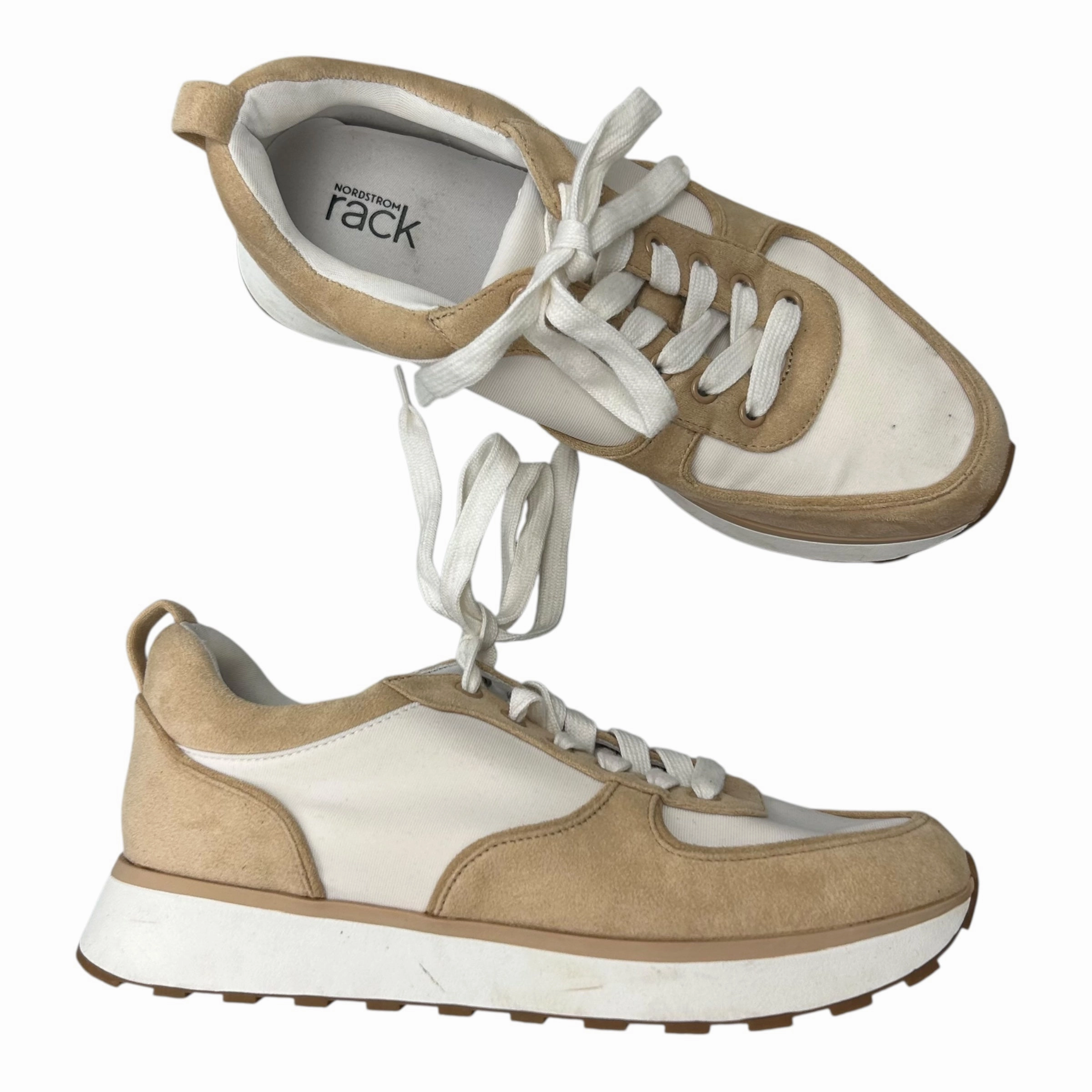 Shoes Sneakers By Nordstrom In Brown & Cream, Size:7.5 Foot Protection