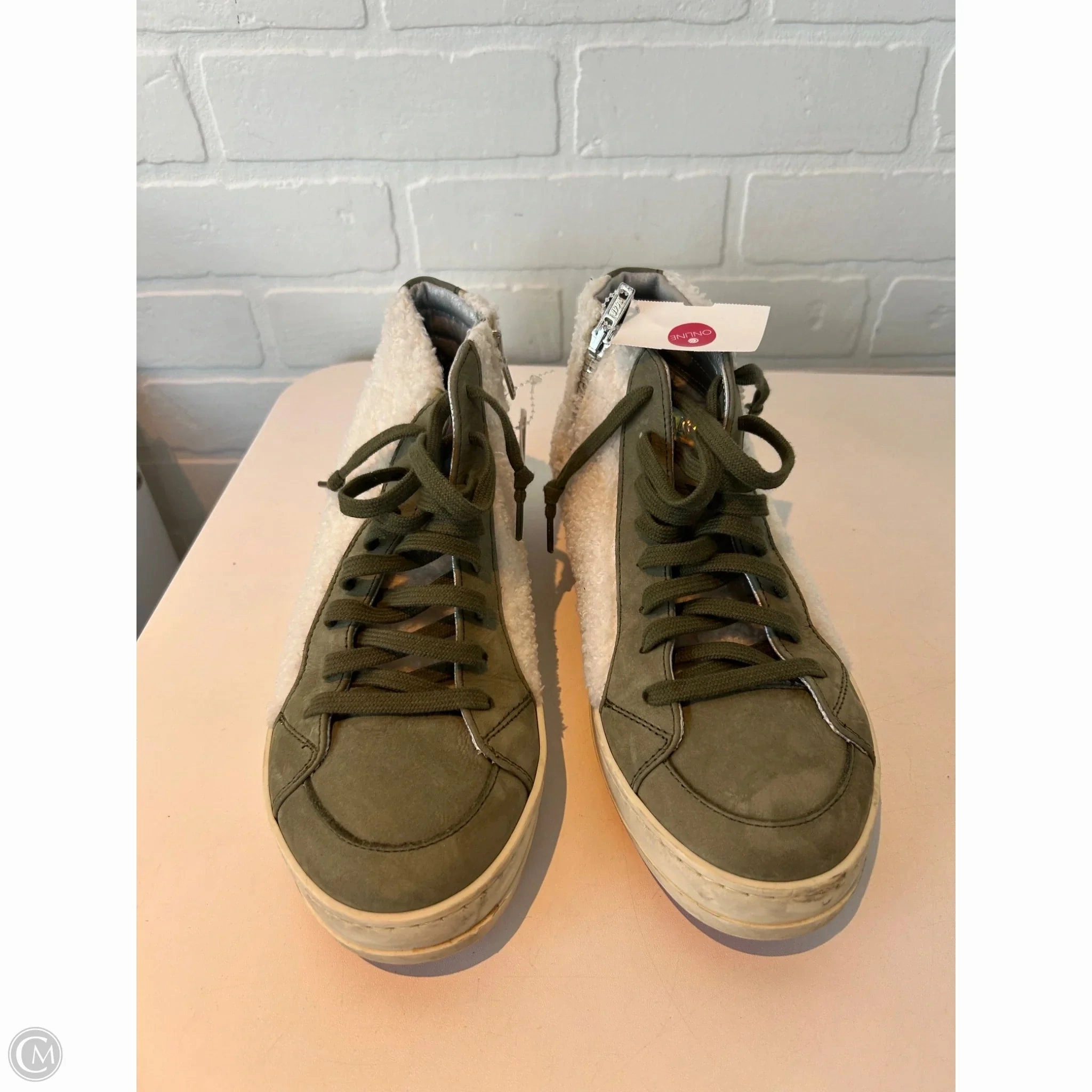 Balanced Flex Grooves Every Move Shoes Sneakers By P448 In Cream & Green, Size: 7.5