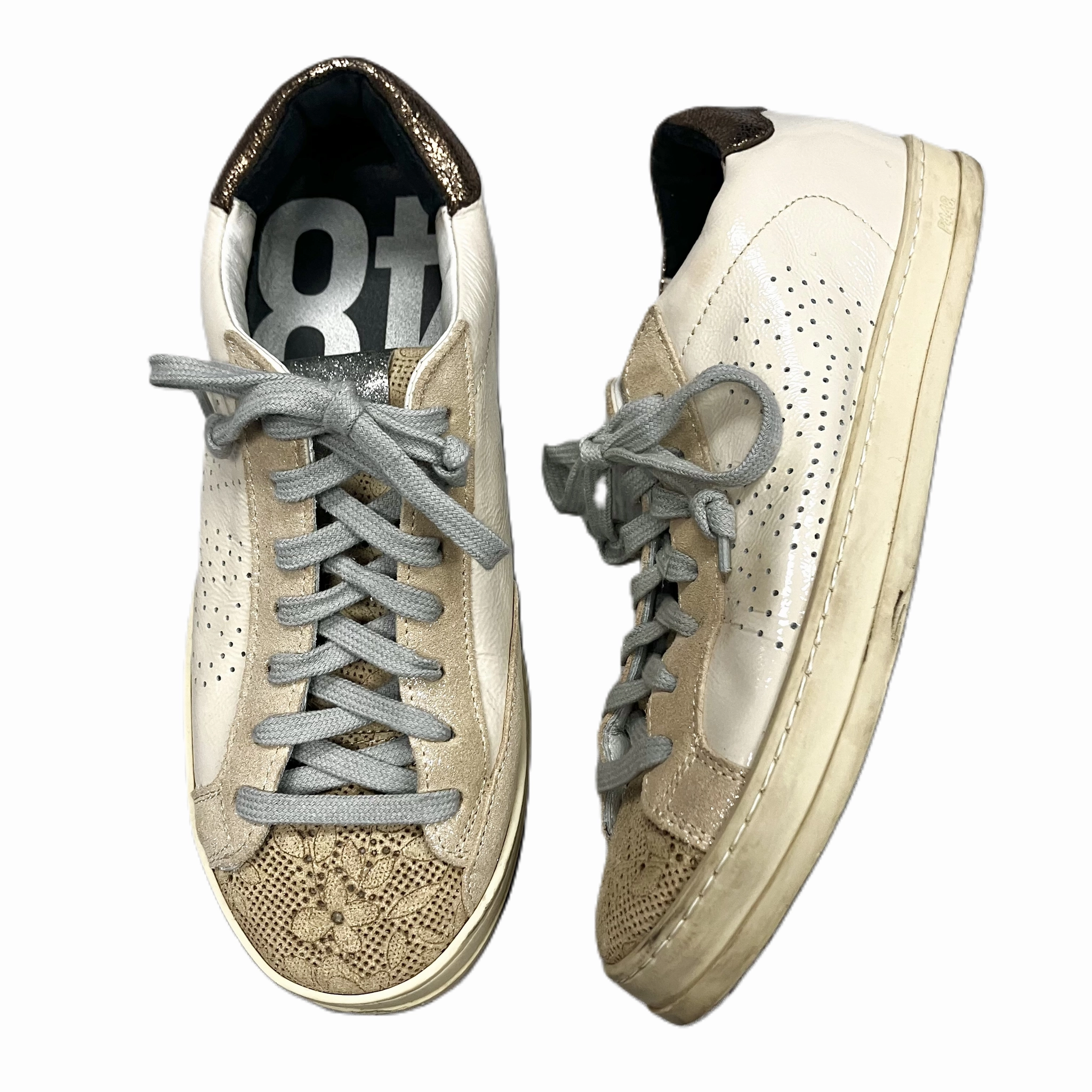 Fresh feeling Shoes Sneakers By P448 In Silver & Tan, Size: 6