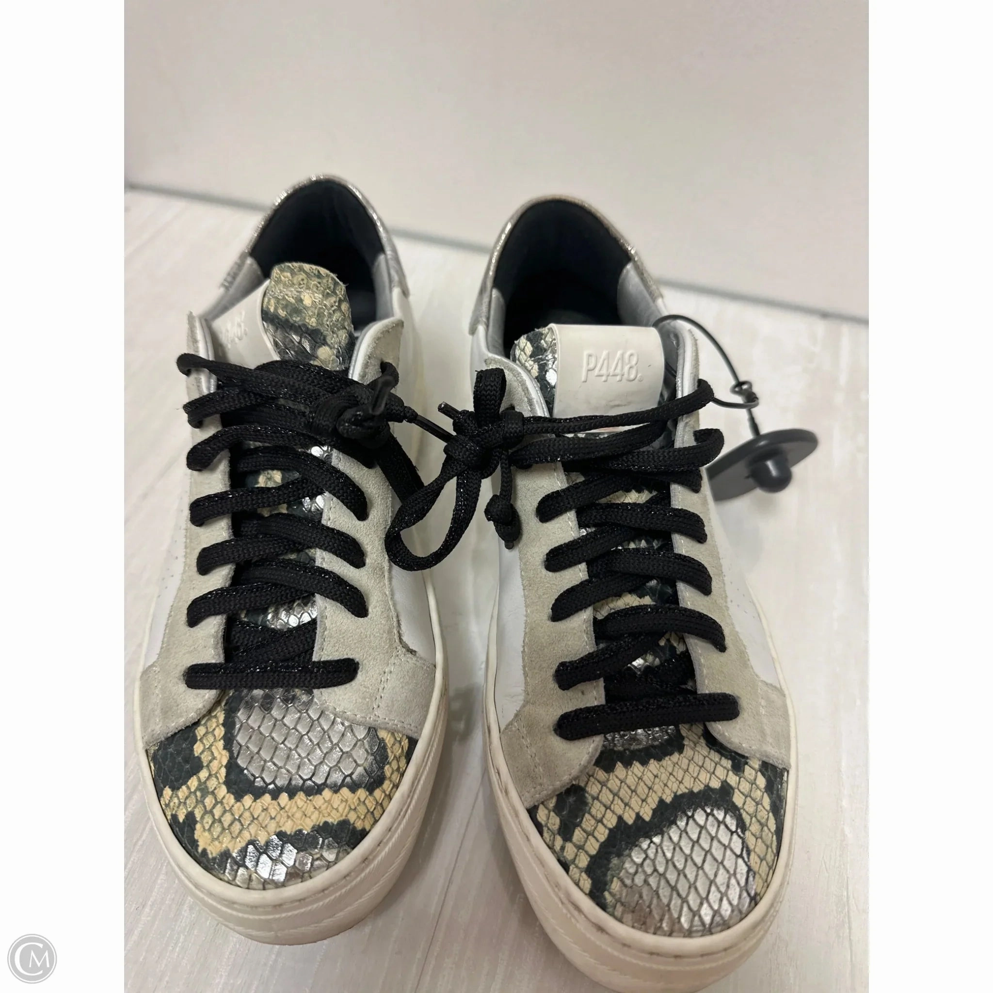 Quick Dry Material Technology Shoes Sneakers By P448 In Snakeskin Print, Size: 6.5
