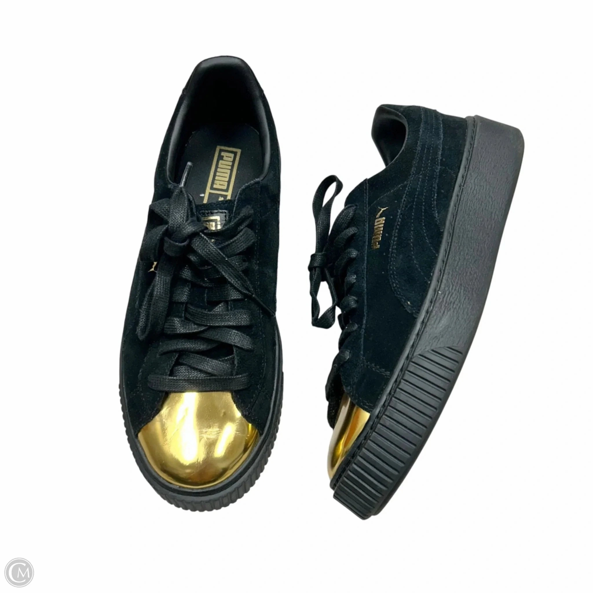 Shoes Sneakers By Puma In Black & Gold, Size: 10 Commuter Friendly Light Weight