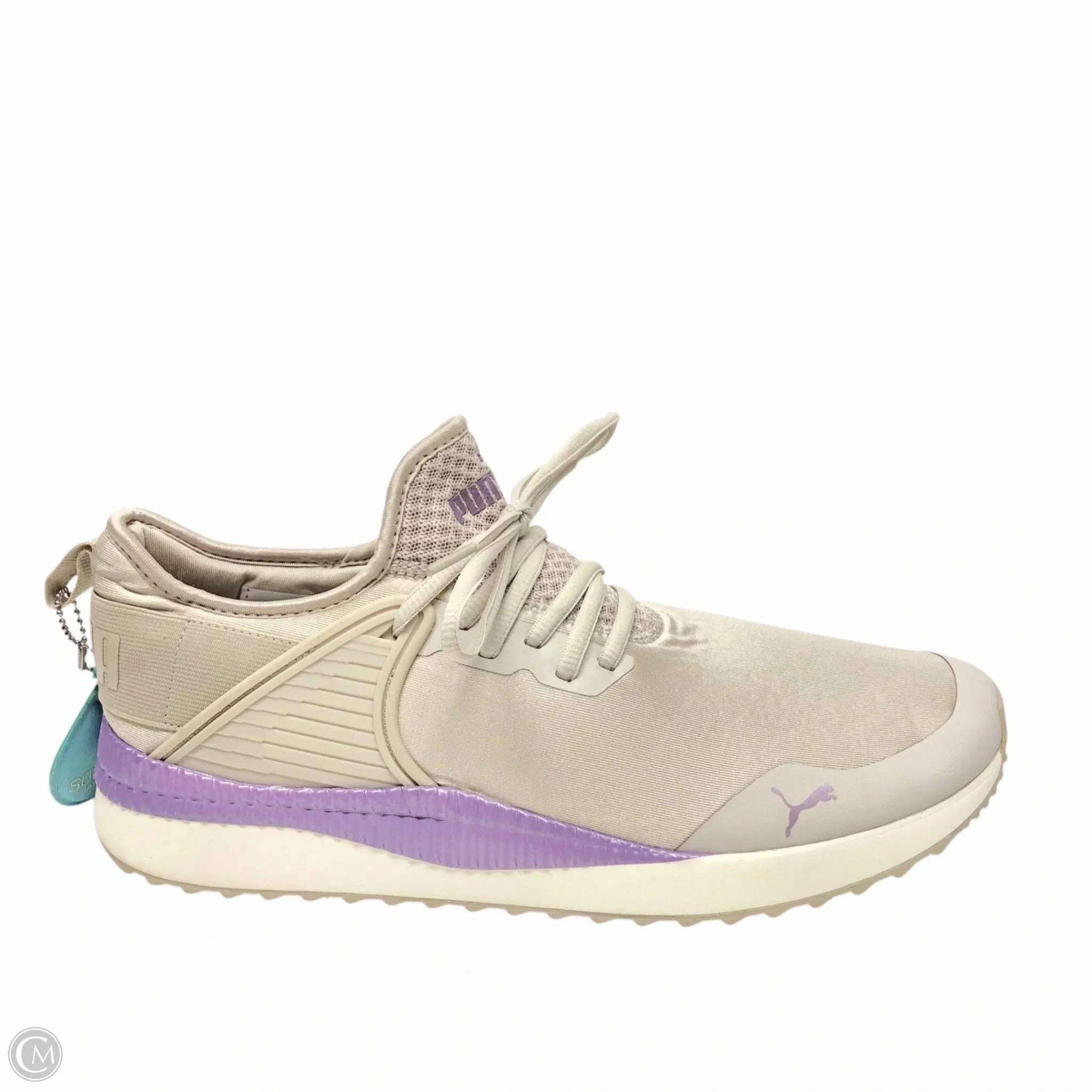 Stitch Free Construction Shoes Sneakers By Puma In Cream & Purple, Size: 10