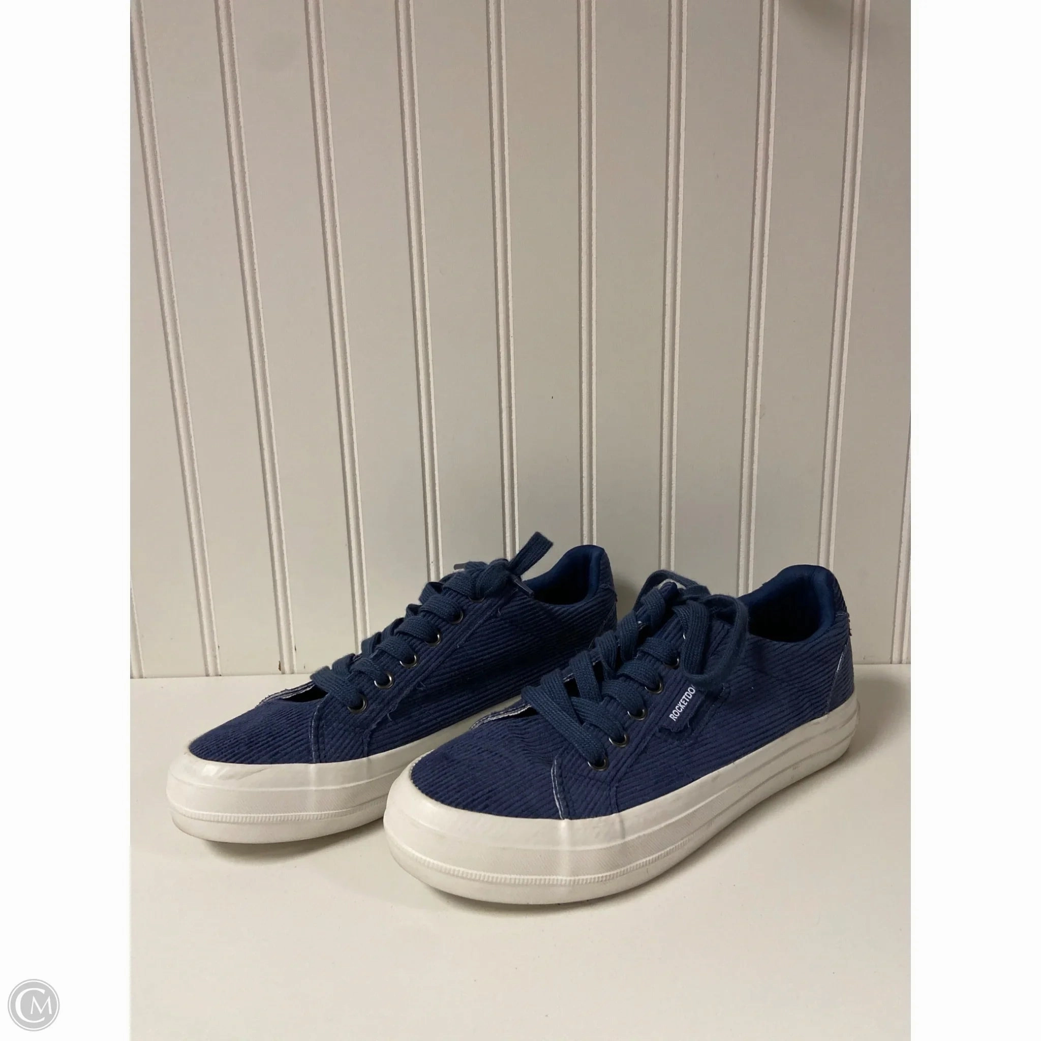 Shoes Sneakers By Rocket Dogs In Navy, Size: 8 Ankle Strap Walk Boost