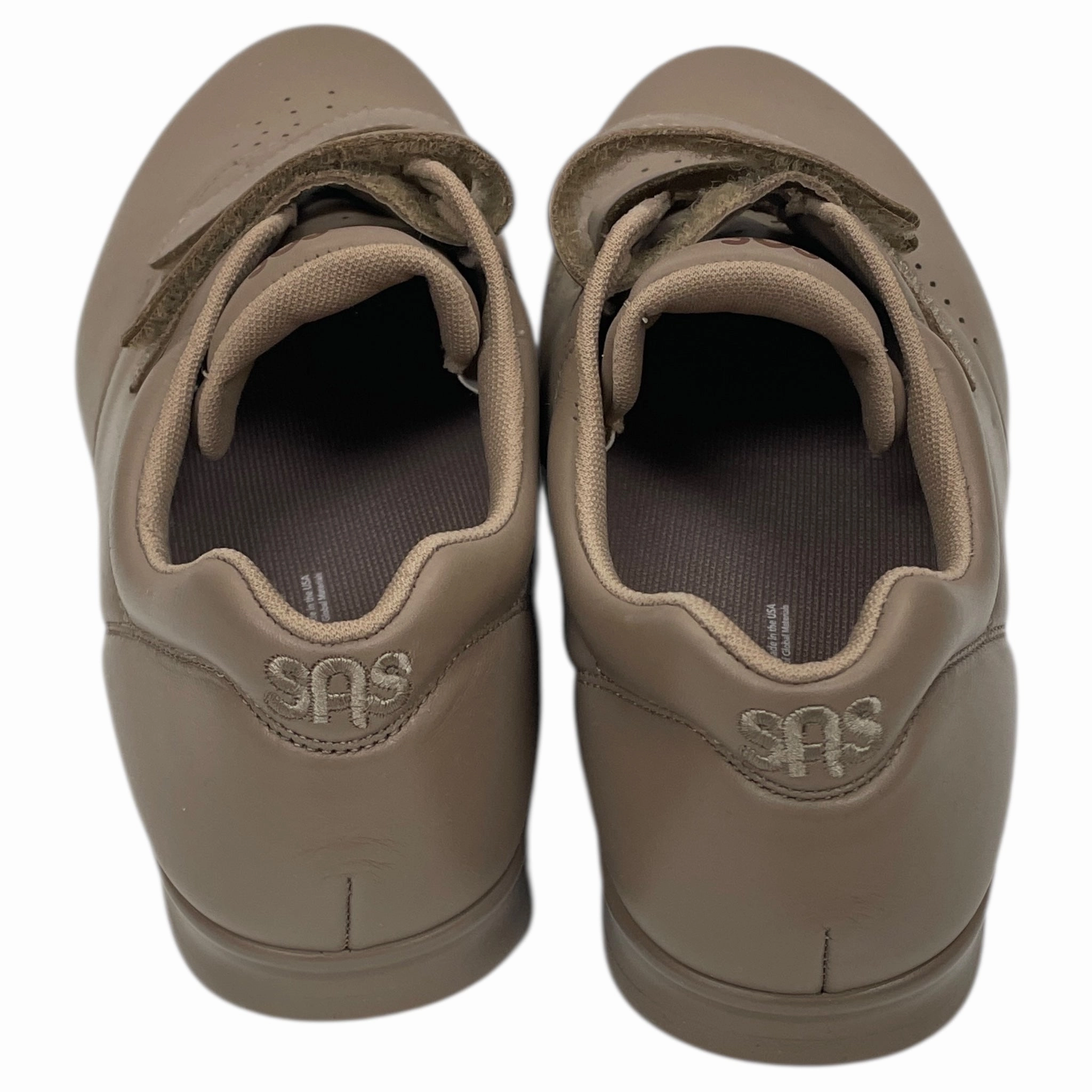 Lightweight Comfort Performance Style Shoes Sneakers By Sas In Taupe, Size:7.5