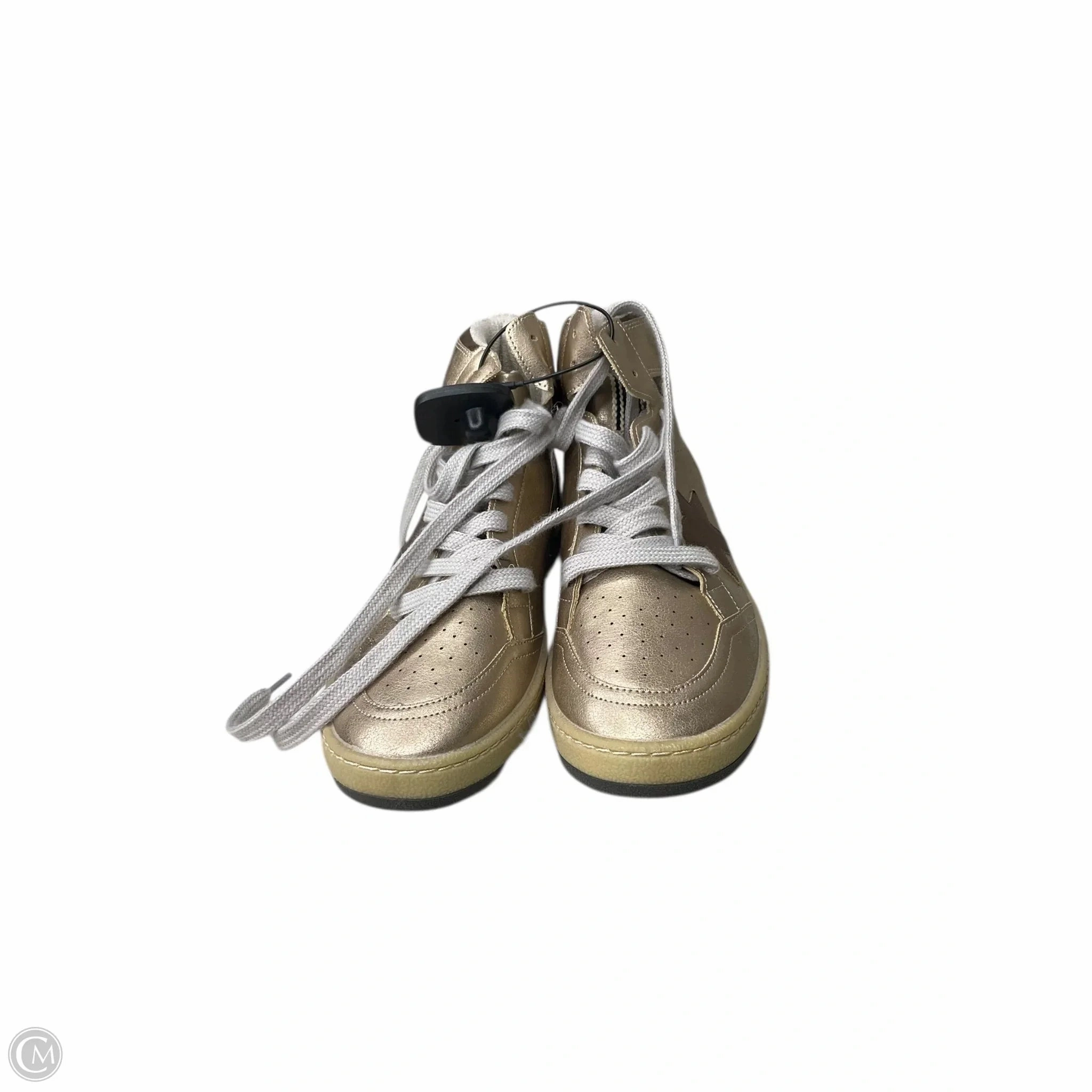 Cushioned Feel EasyToMaintain Shoes Sneakers By Shu Shop In Gold, Size: 8.5