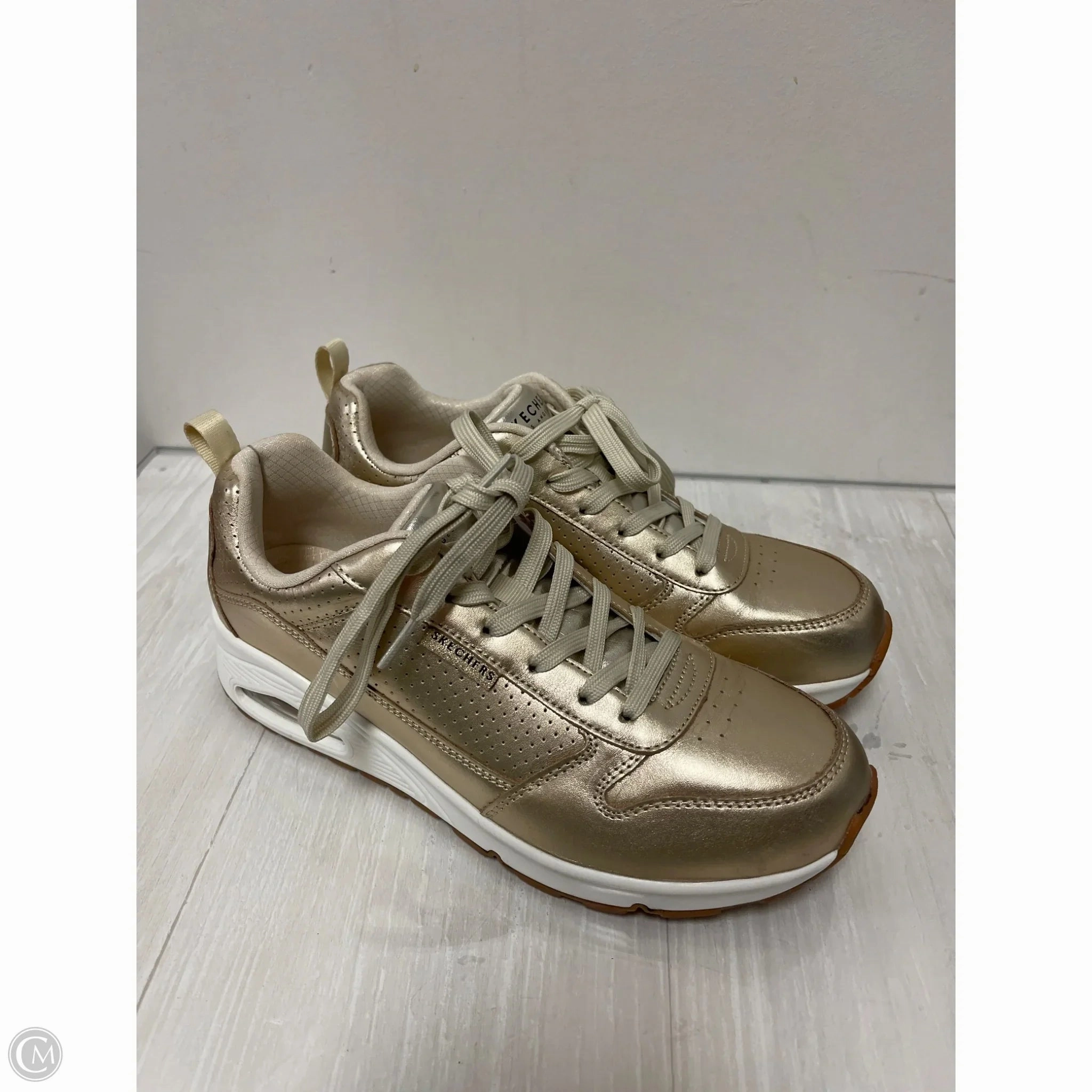 Wide Toe Box Engineering Shoes Sneakers By Skechers In Gold, Size: 10
