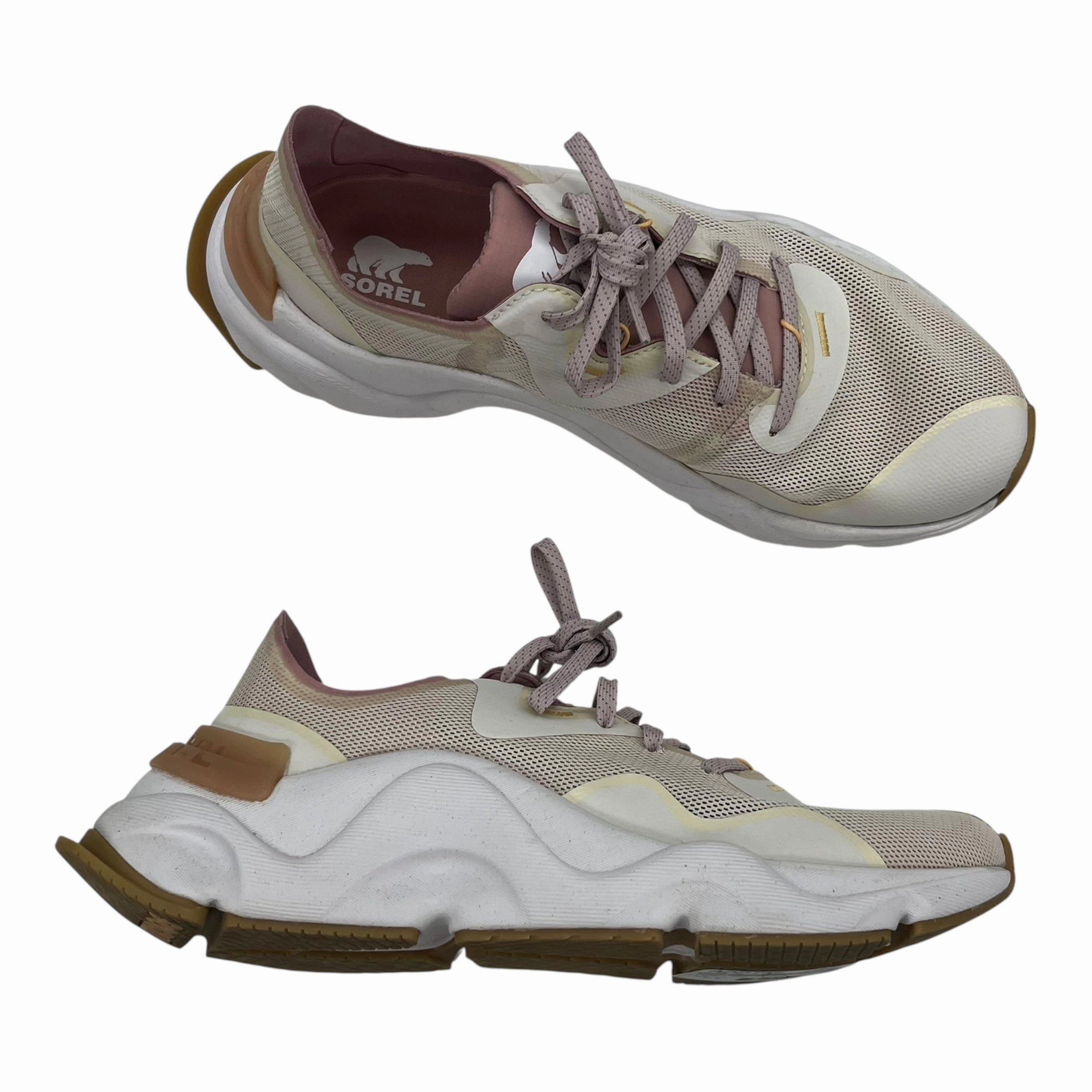 Street cushioning Shoes Sneakers By Sorel In Cream & Pink, Size:8.5
