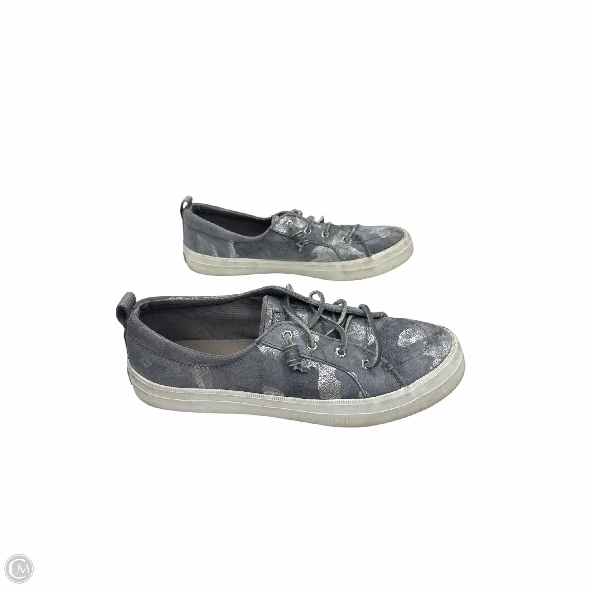 Reinforced Eyelets Shoes Sneakers By Sperry In Grey, Size: 9.5